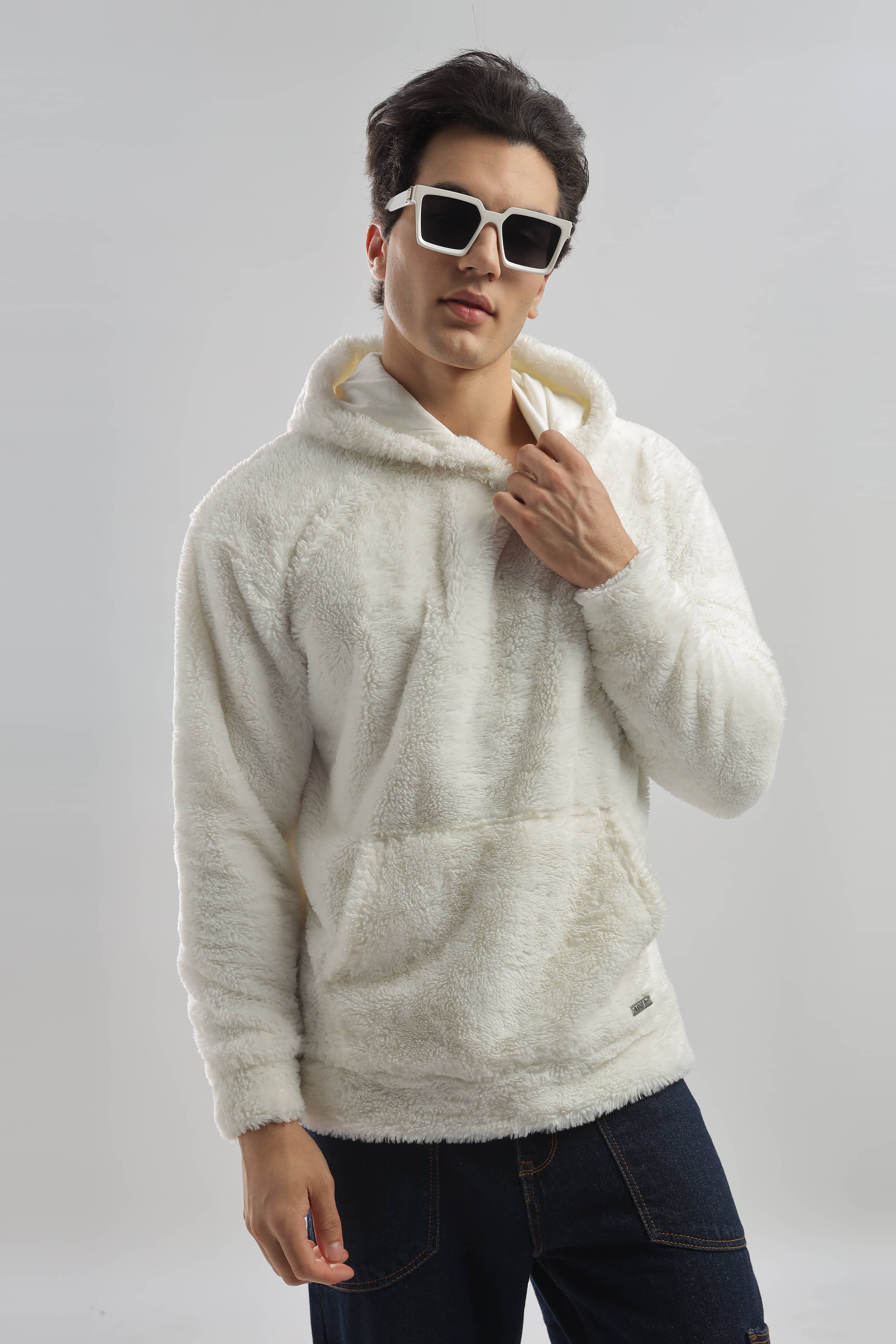 Artic Wolf White Oversized Hoodie - Image 12