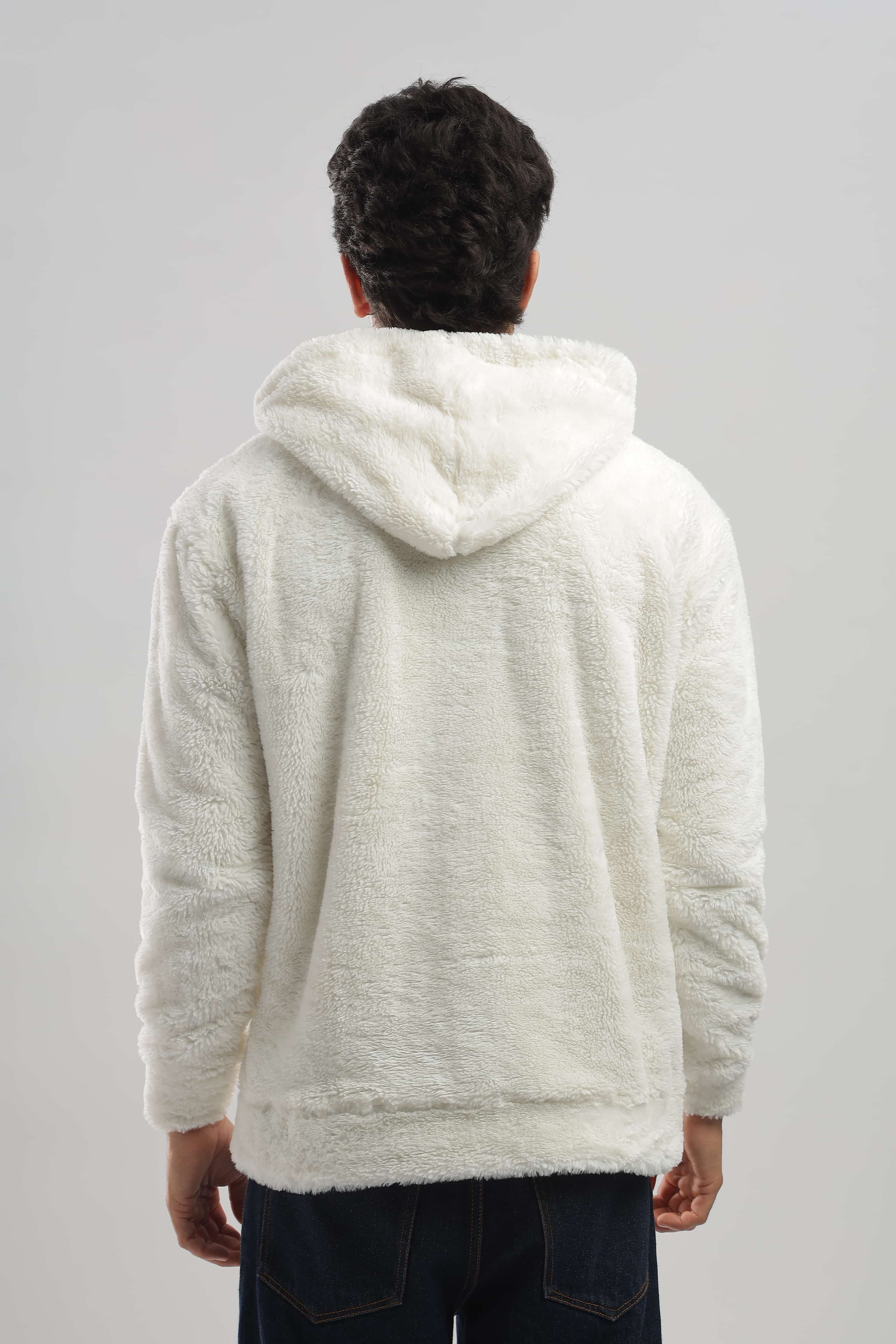 Artic Wolf White Oversized Hoodie - Image 7