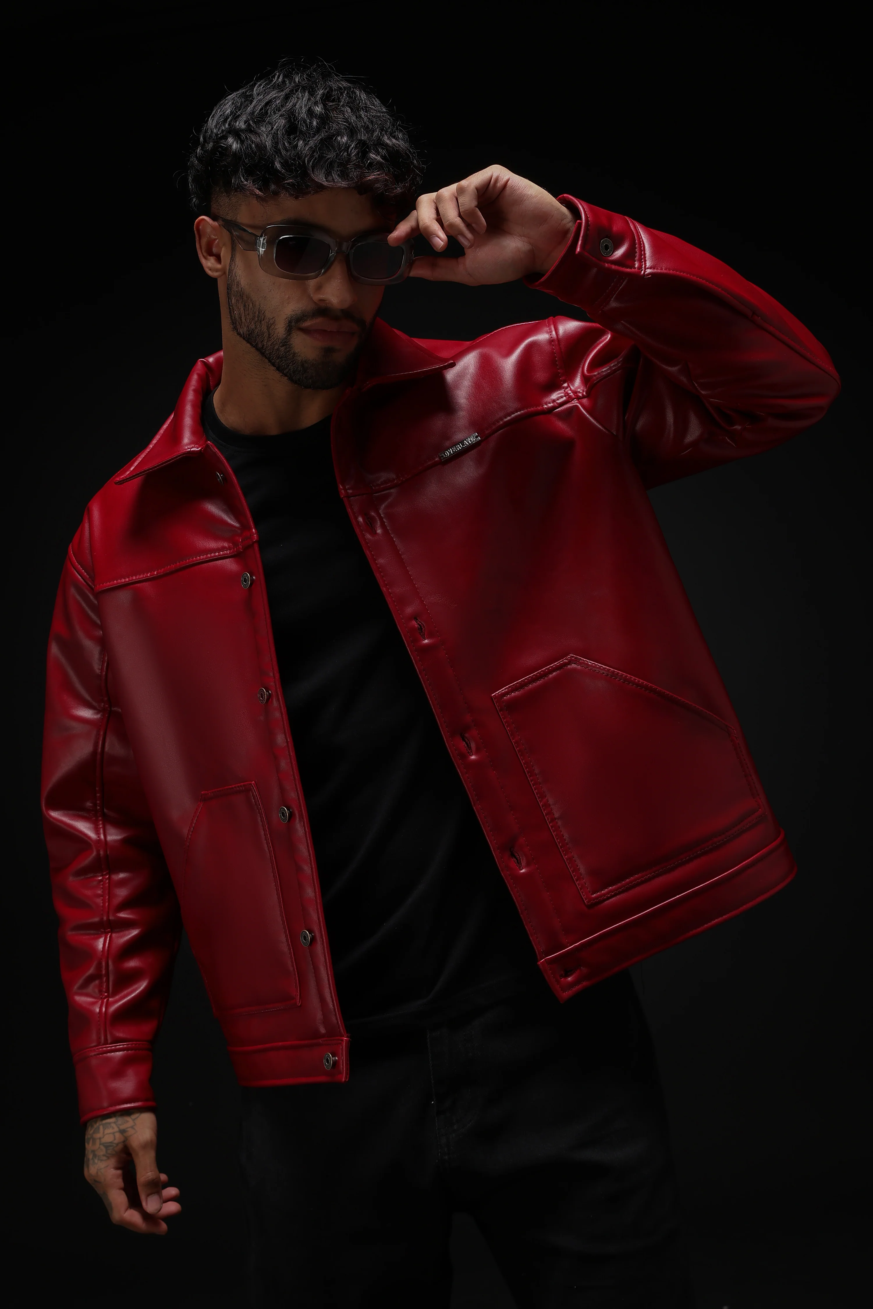 Cherry Drift Faux Leather Jacket - Image 10