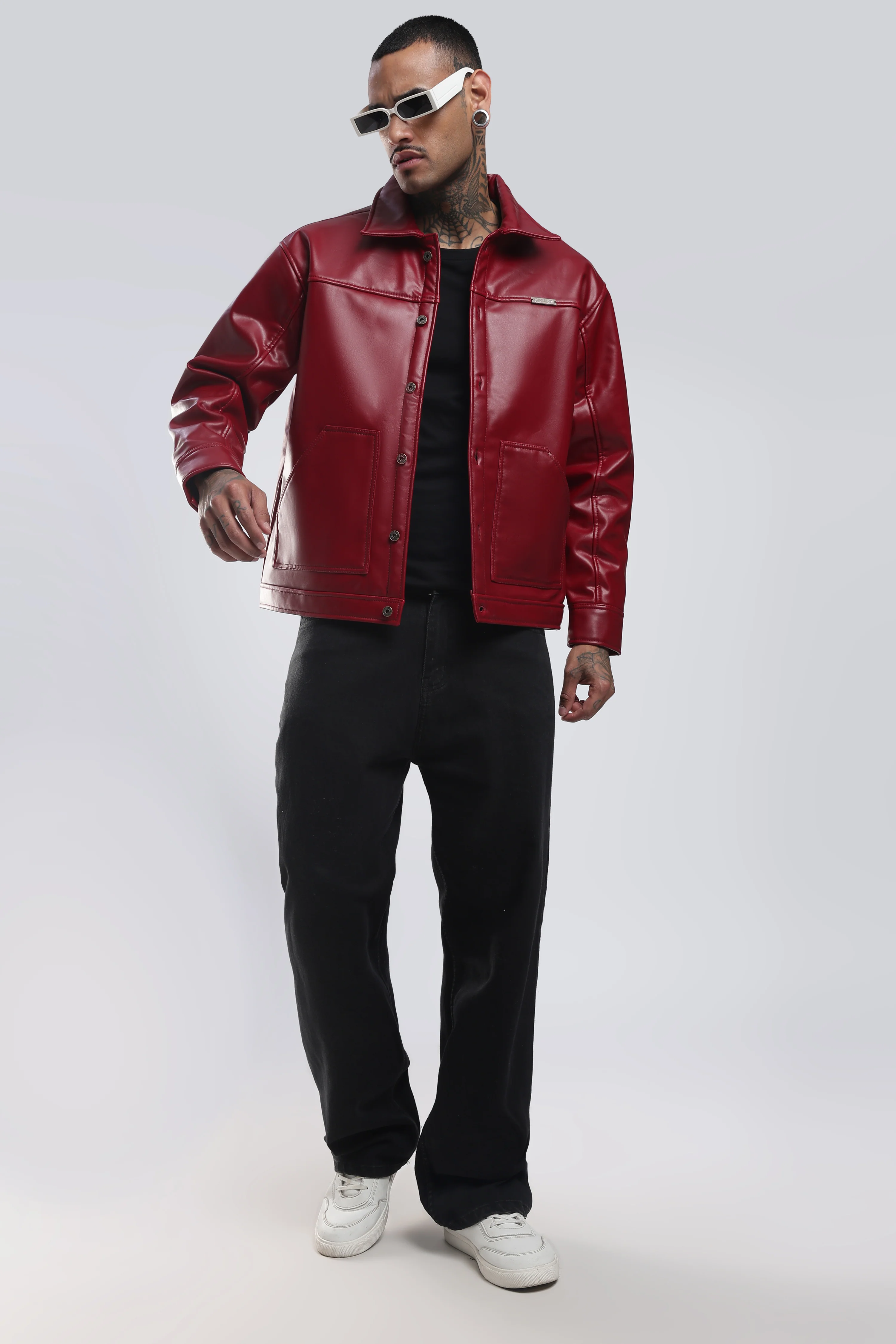 Cherry Drift Faux Leather Jacket - Image 18