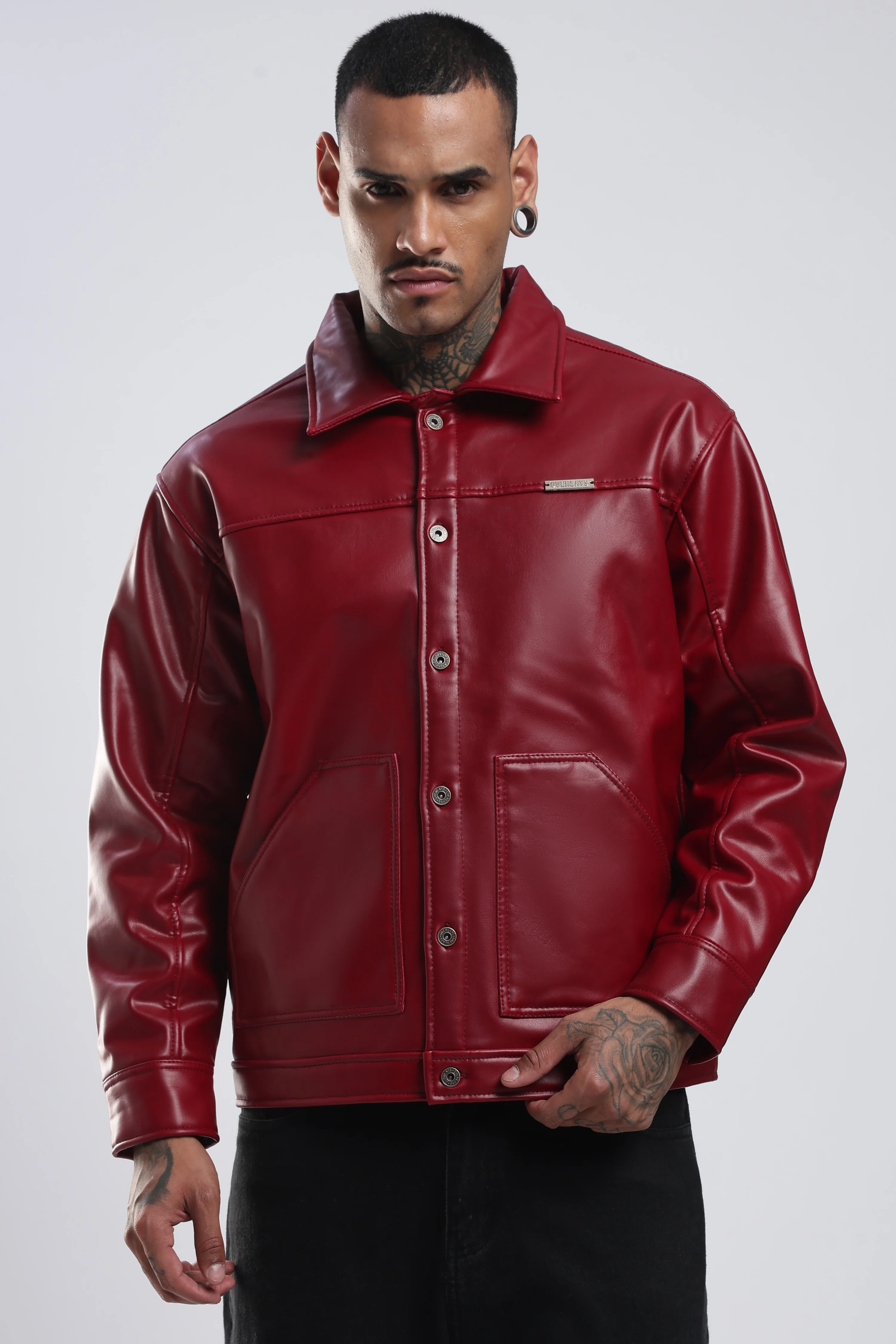 Cherry Drift Faux Leather Jacket - Image 22