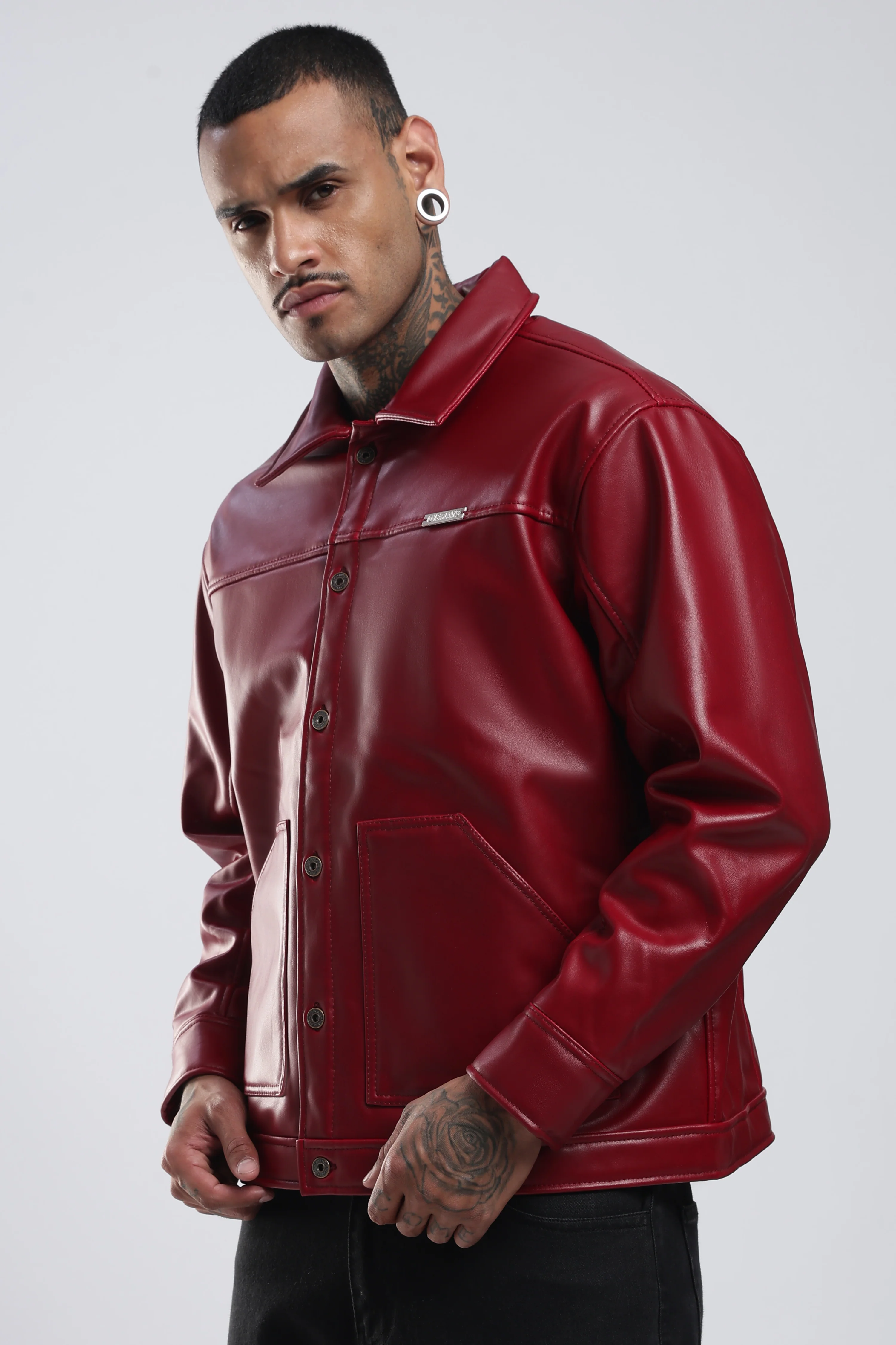 Cherry Drift Faux Leather Jacket - Image 24
