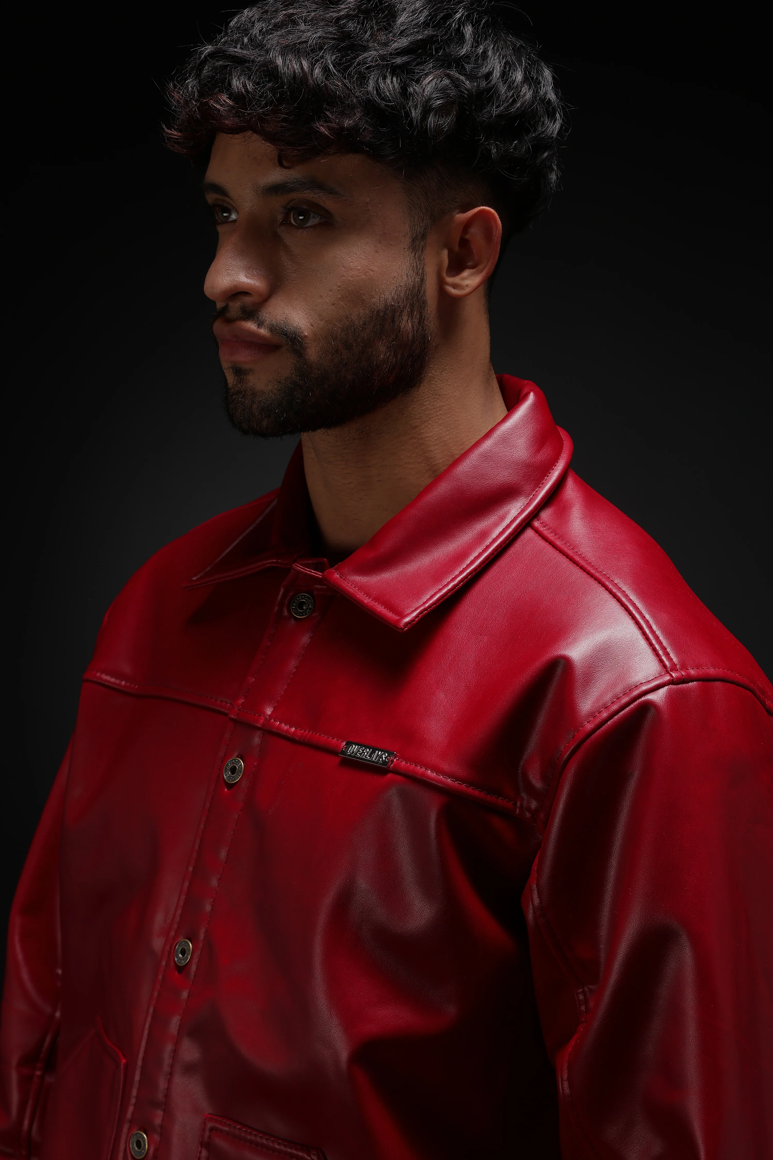 Cherry Drift Faux Leather Jacket - Image 5