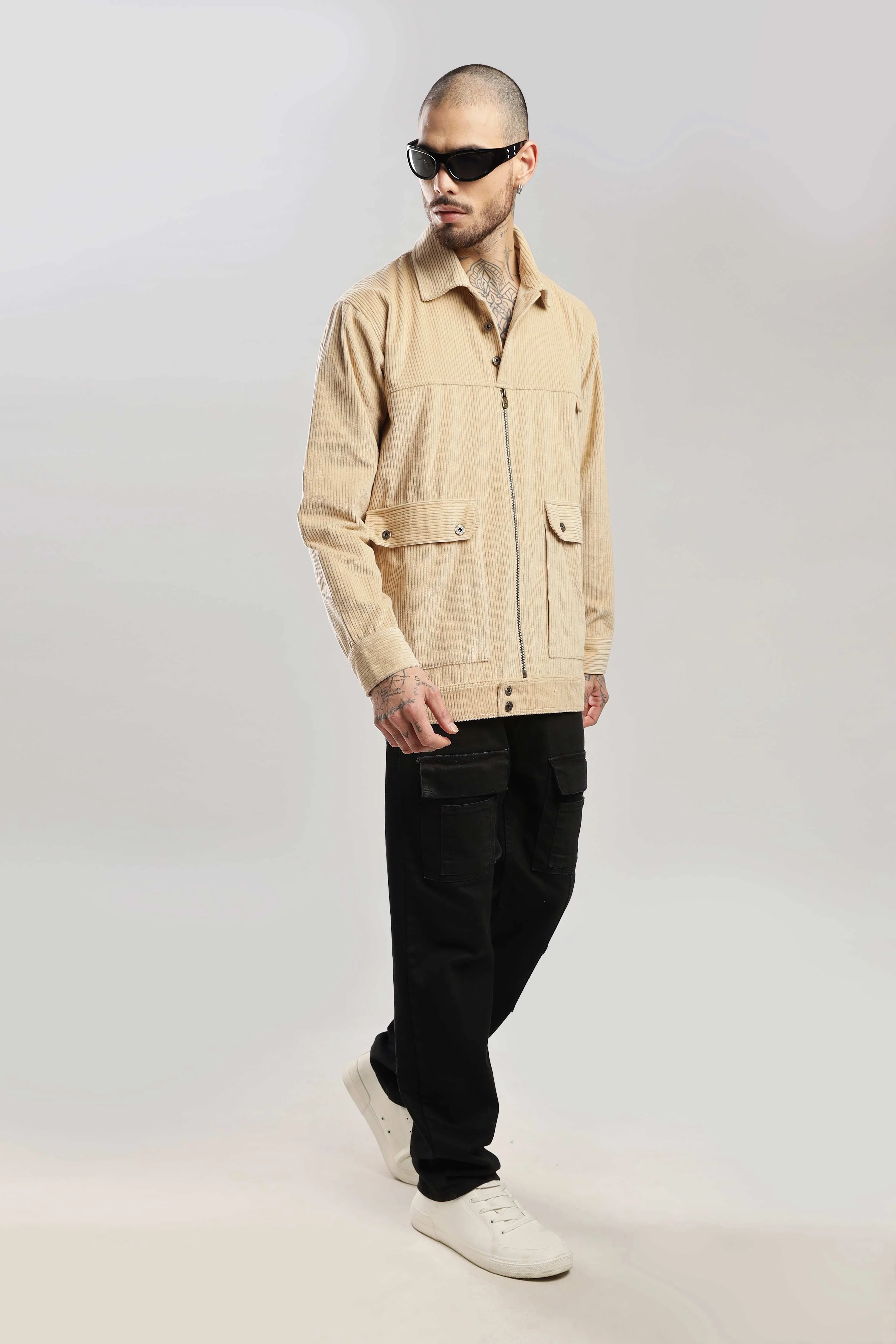 Fawn Textured Corduroy Shaket - Image 11