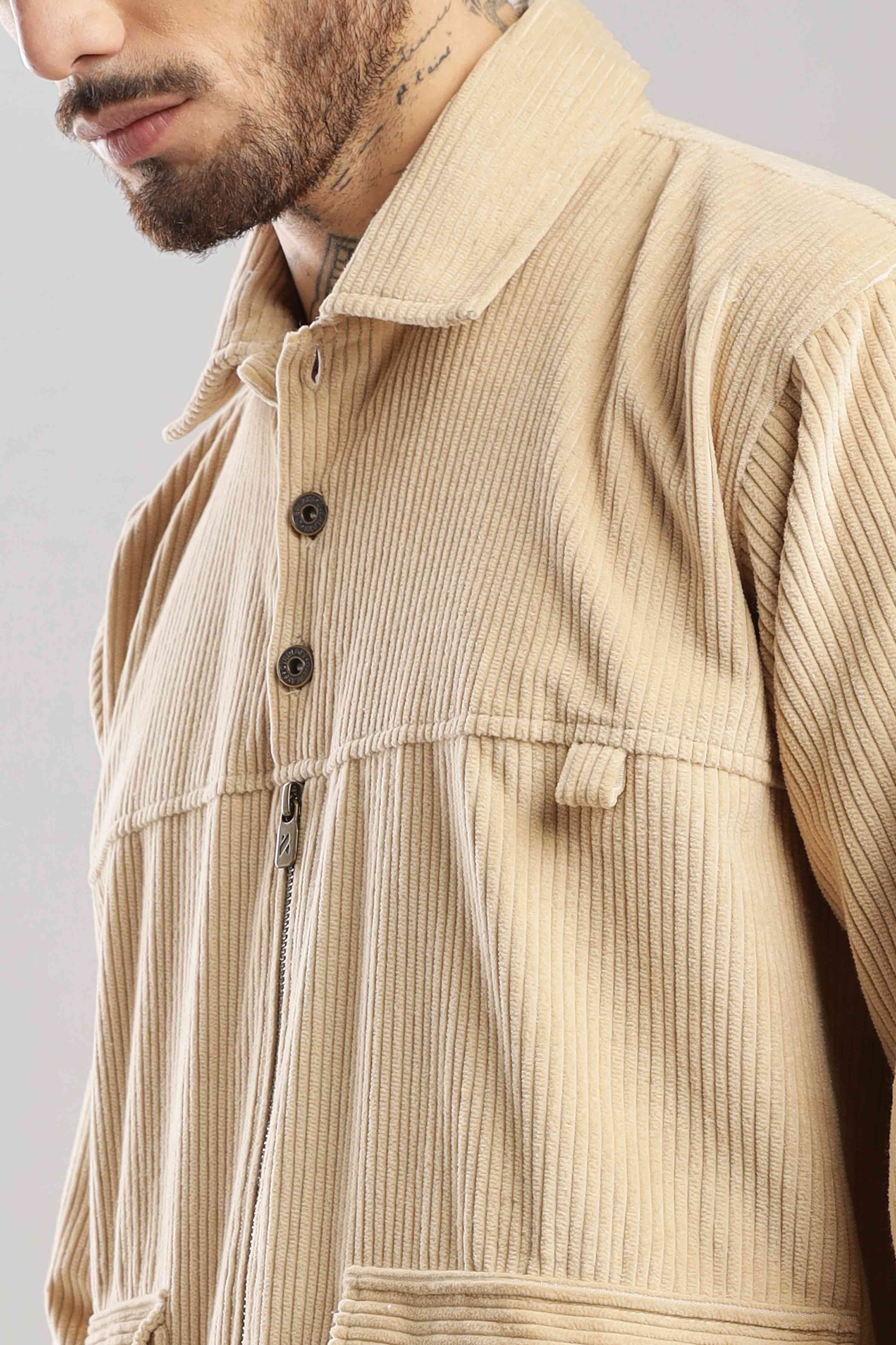 Fawn Textured Corduroy Shaket - Image 14