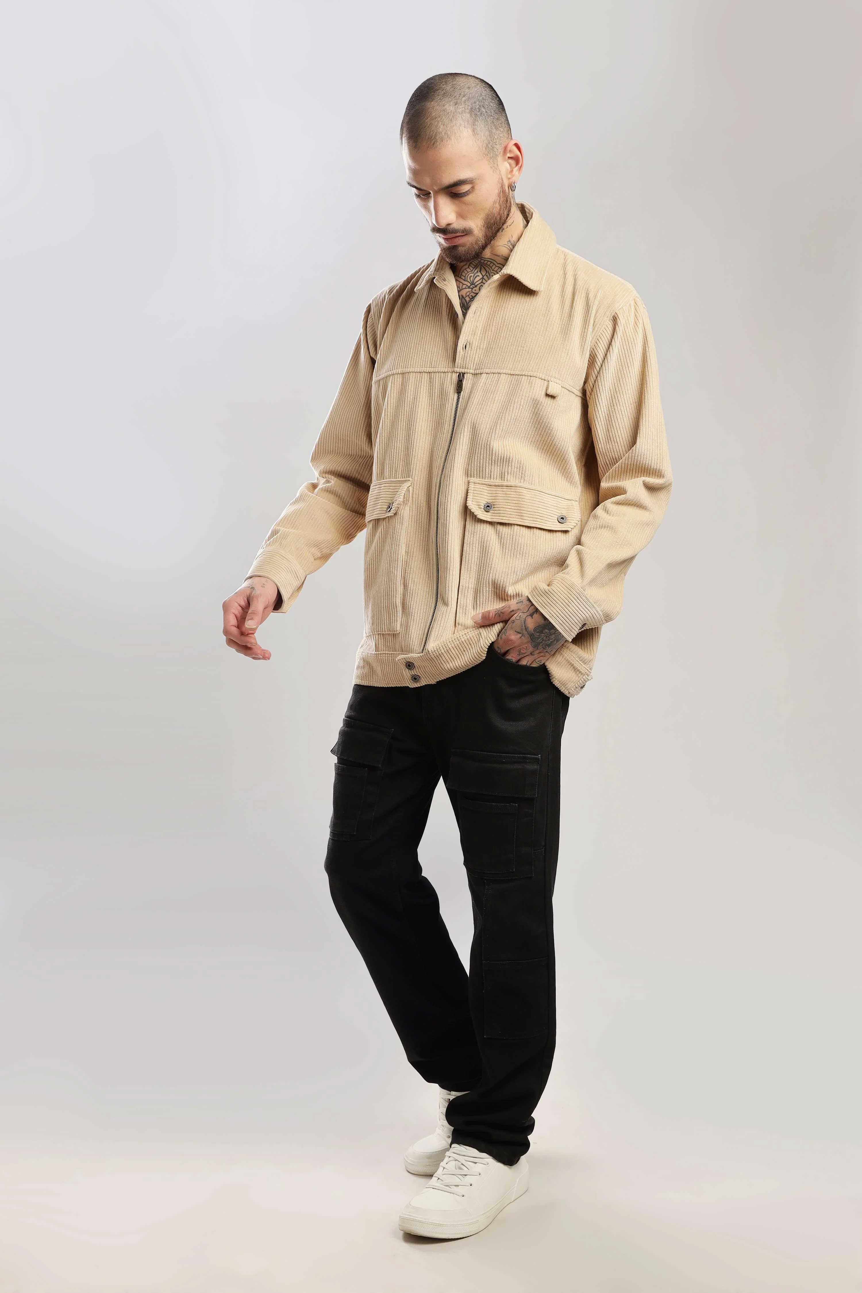 Fawn Textured Corduroy Shaket - Image 17