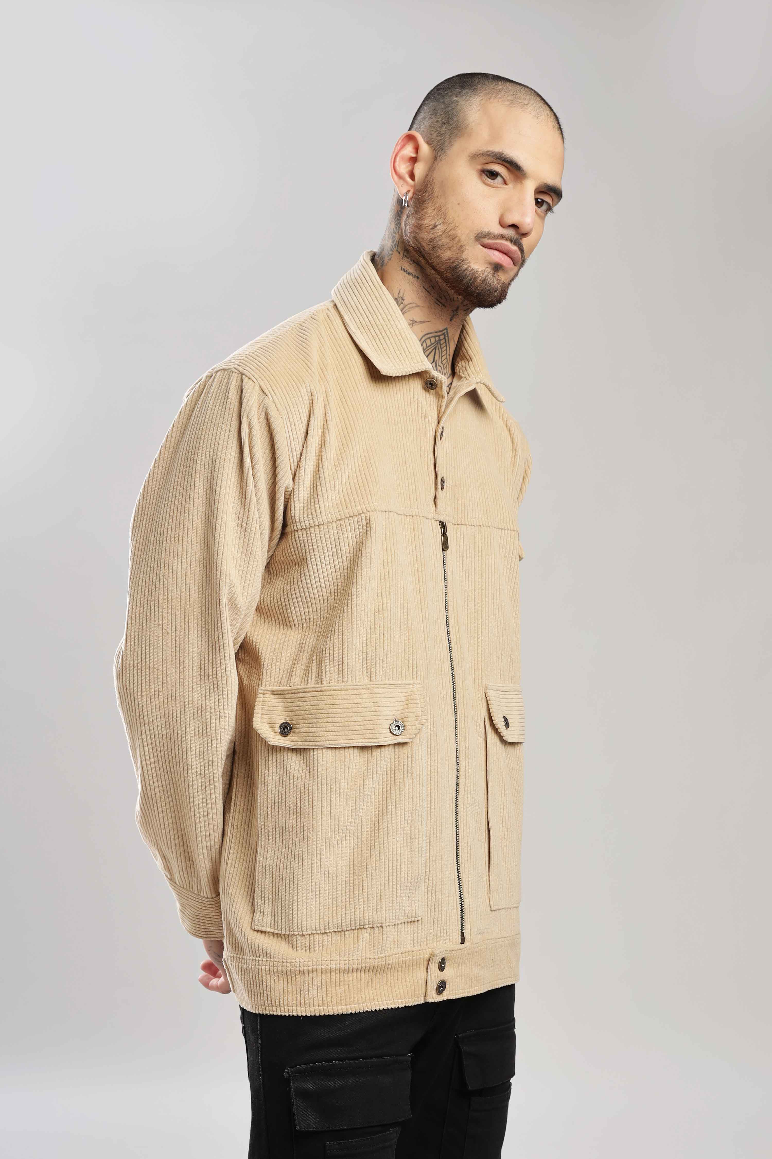 Fawn Textured Corduroy Shaket - Image 7