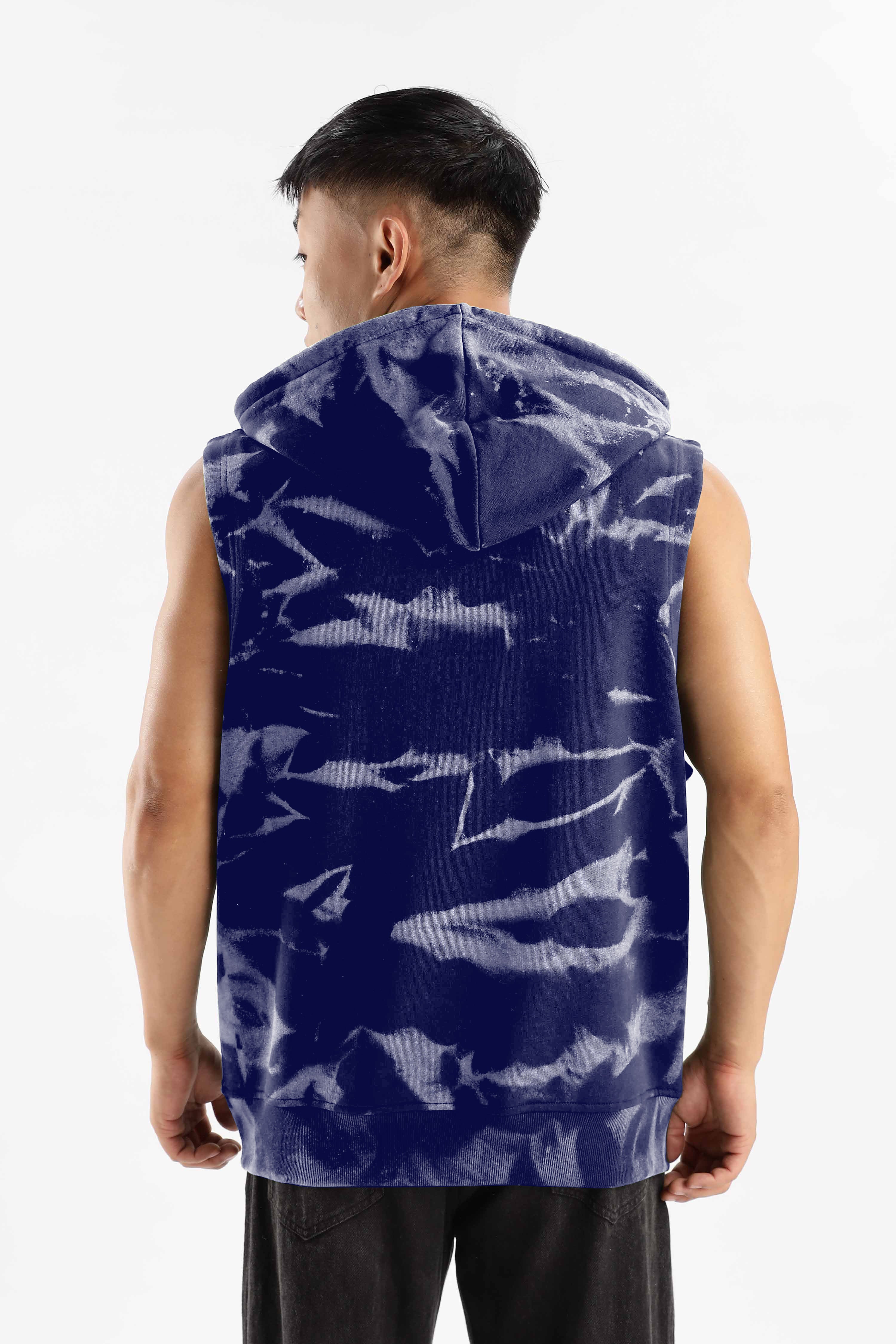 Flash Hood Navy Sleeveless Tank Top - Image 4