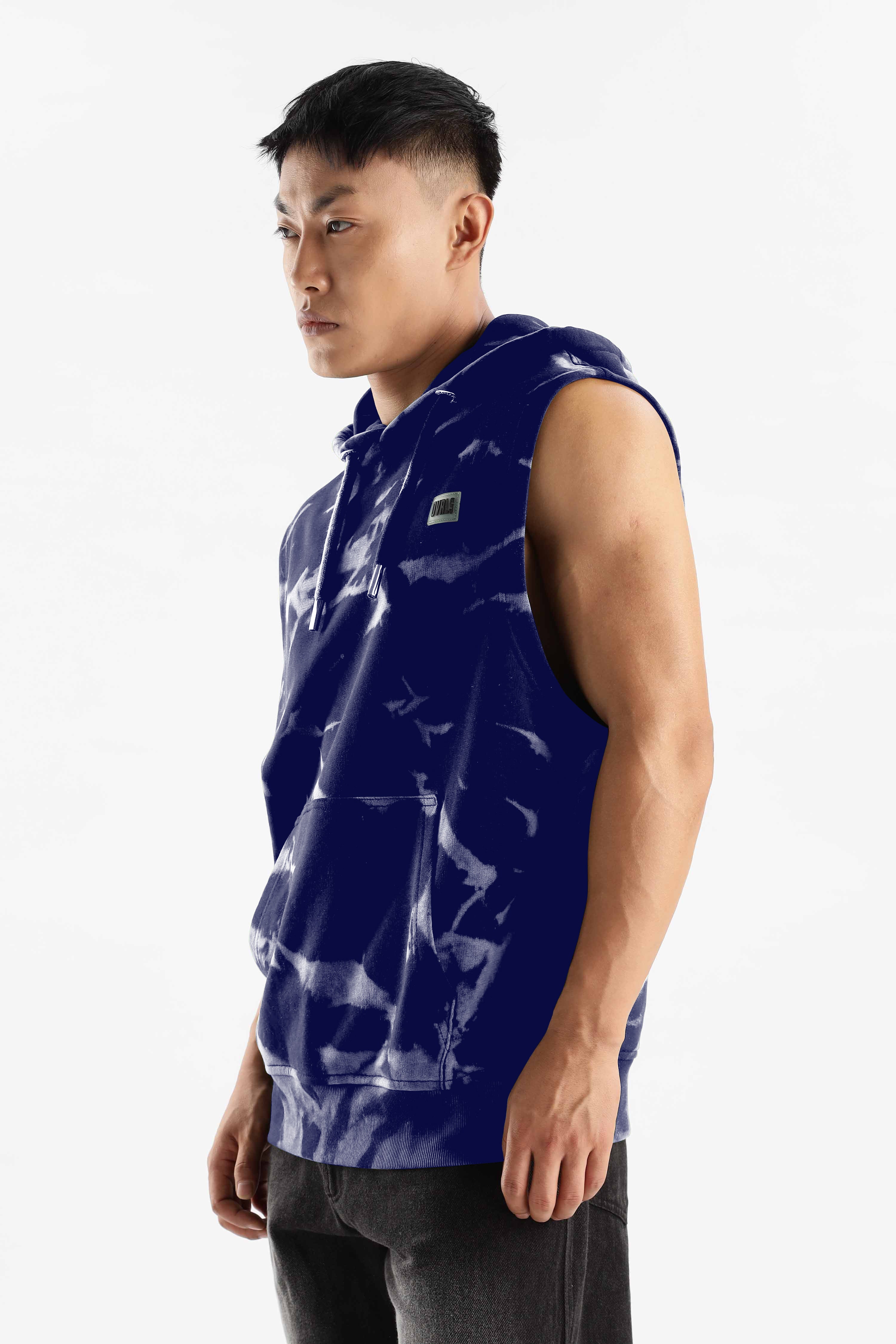 Flash Hood Navy Sleeveless Tank Top - Image 5