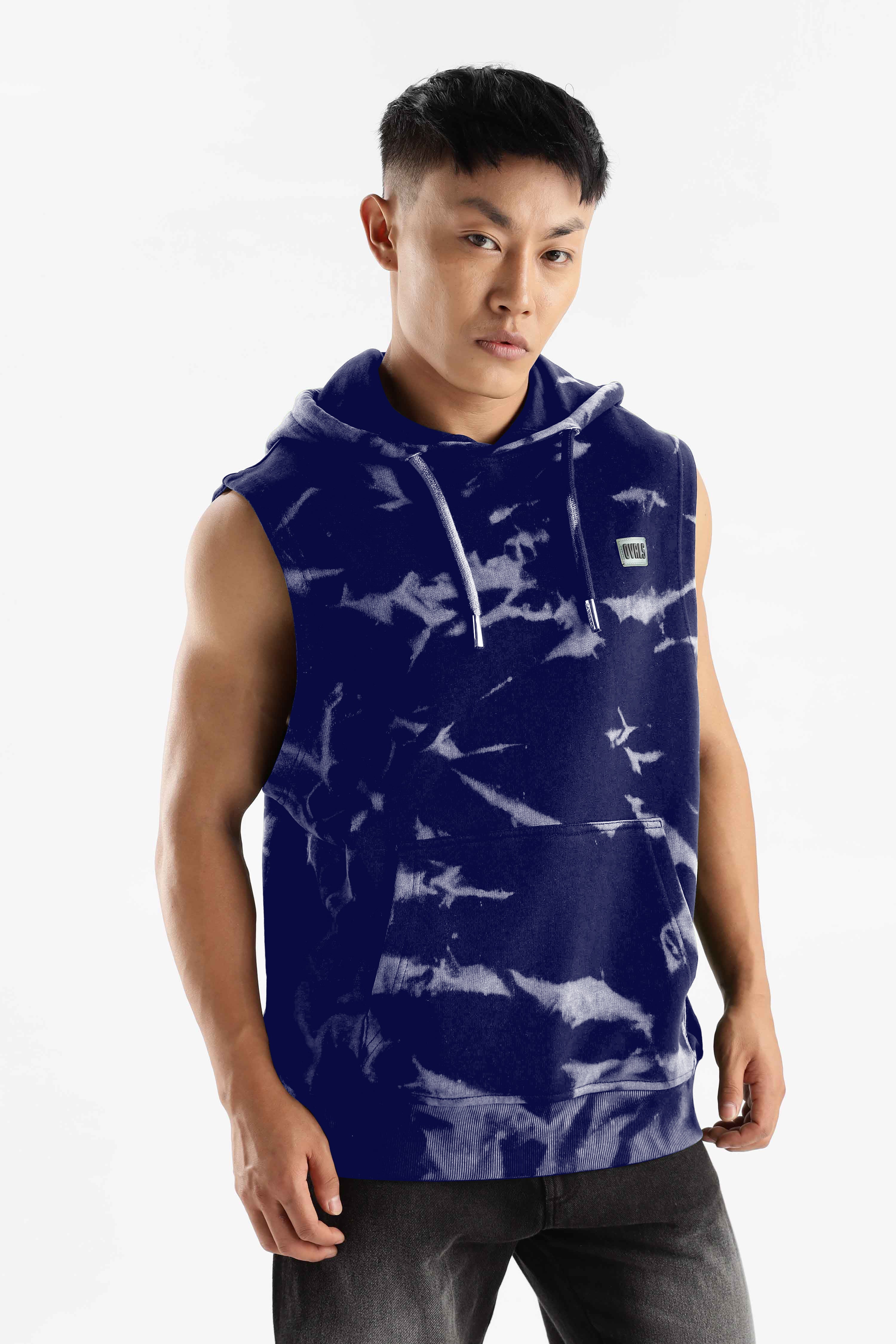 Flash Hood Navy Sleeveless Tank Top - Image 6