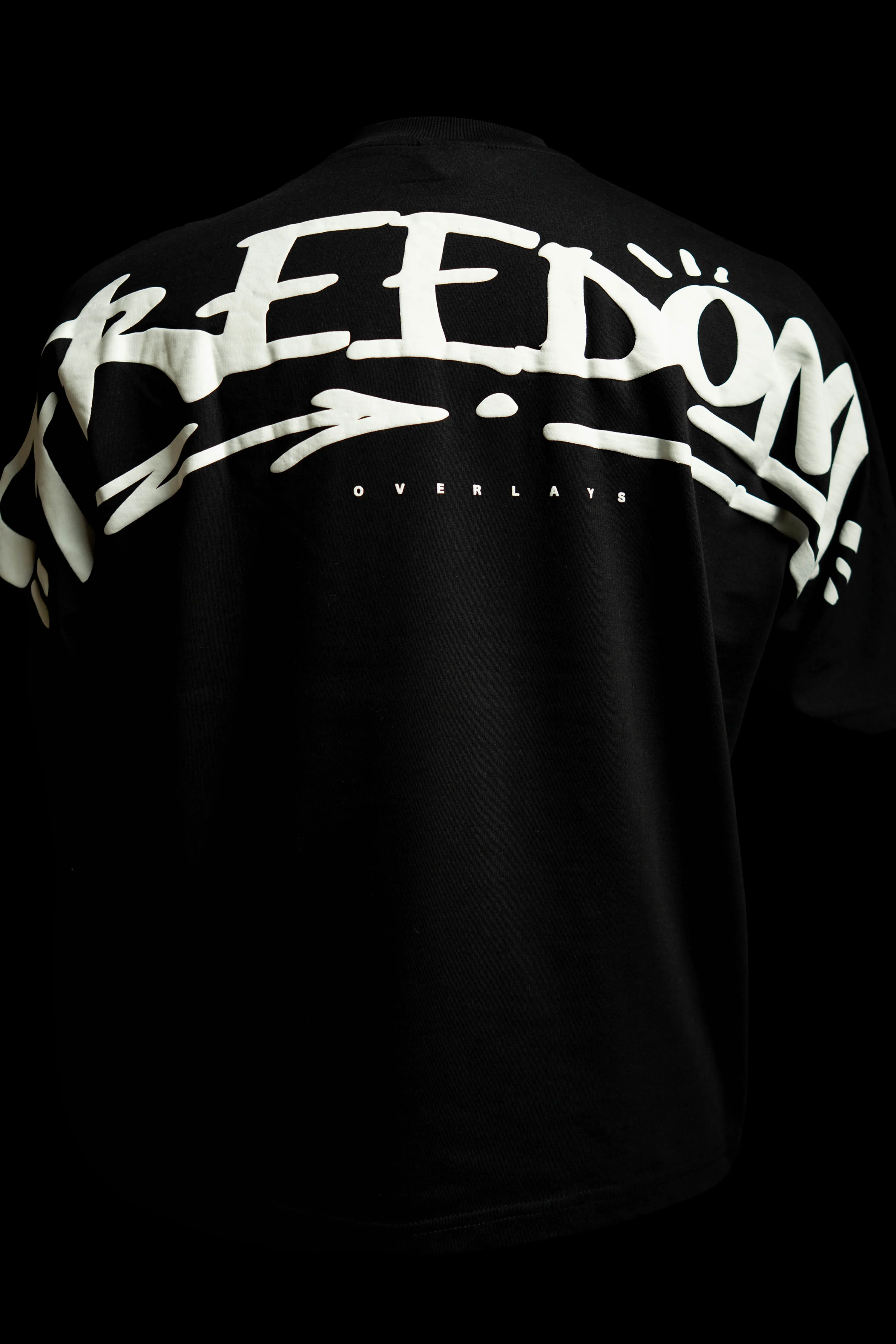 Freedom Graffiti Black Oversized Fit T-Shirt - Image 3