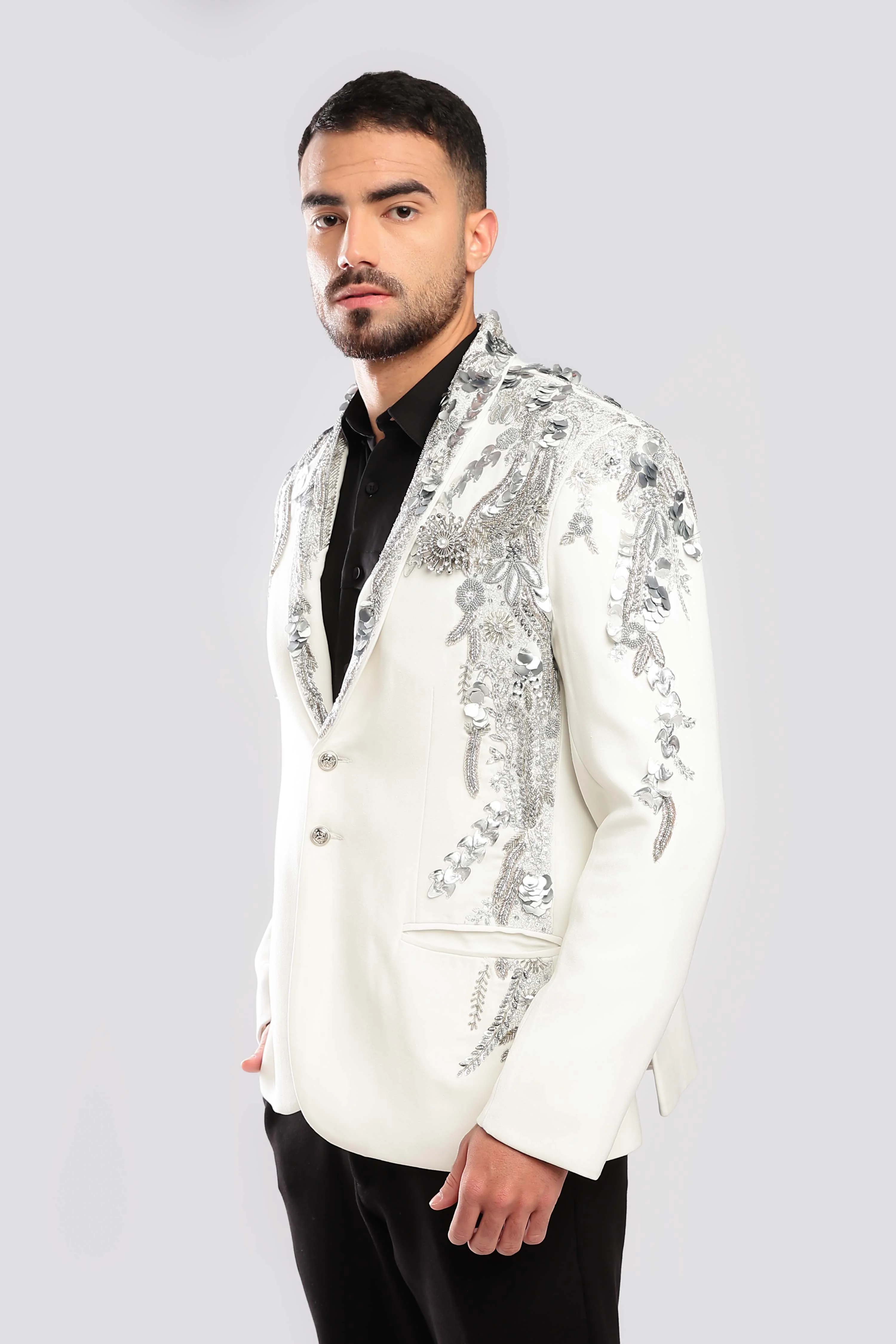 Gilded Inlay Zardozi Suit - Image 6