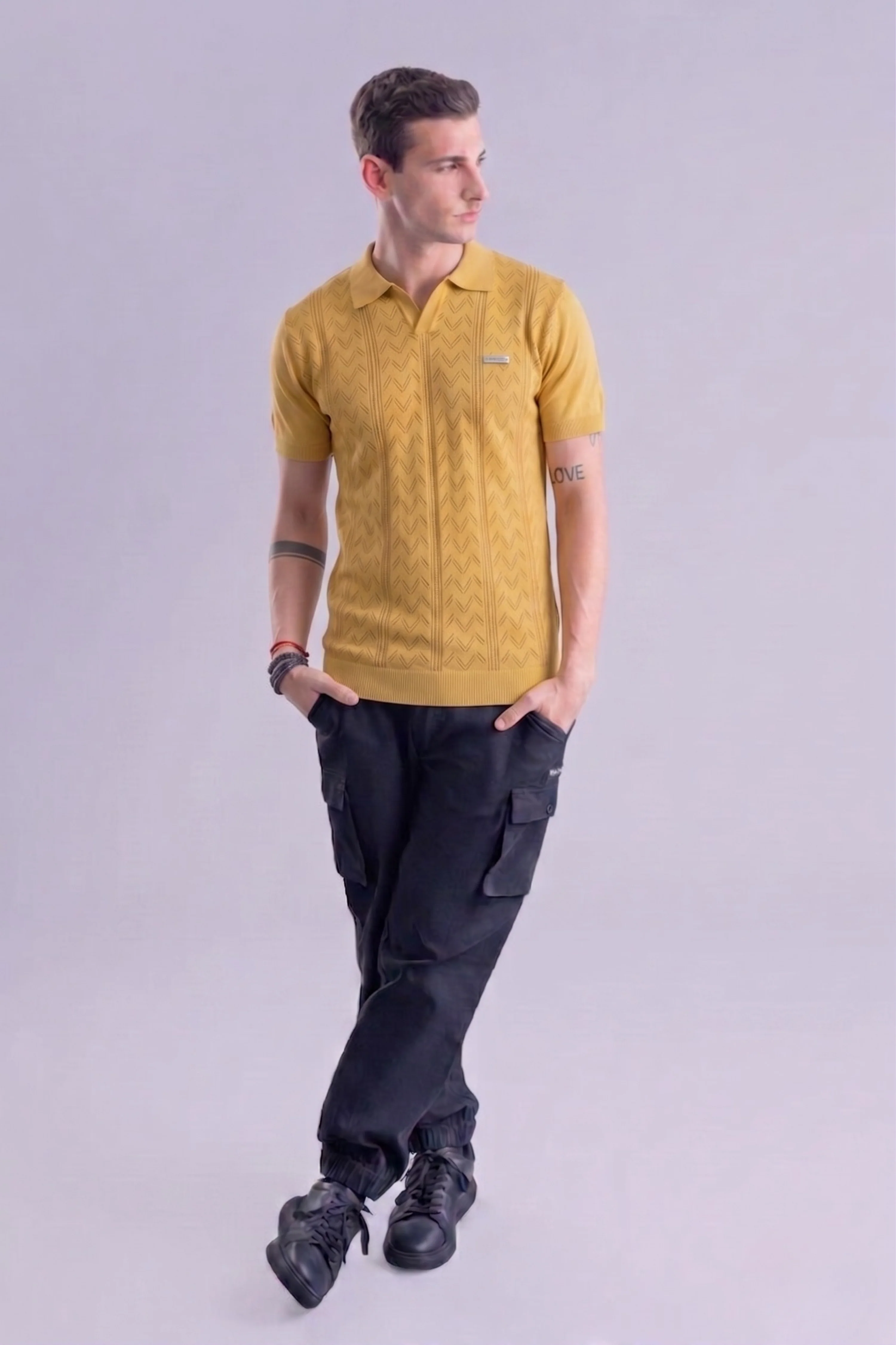 Golden Ember Mustard Regular Fit Polo - Image 5