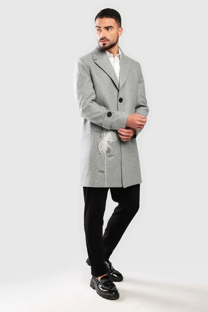 Grey Long Coat - Image 10