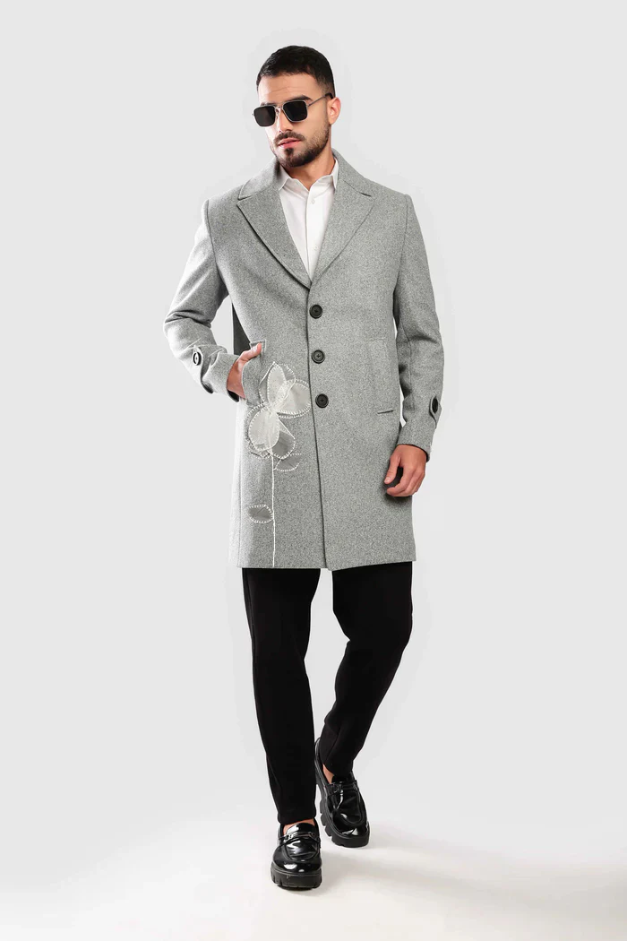 Grey Long Coat - Image 12