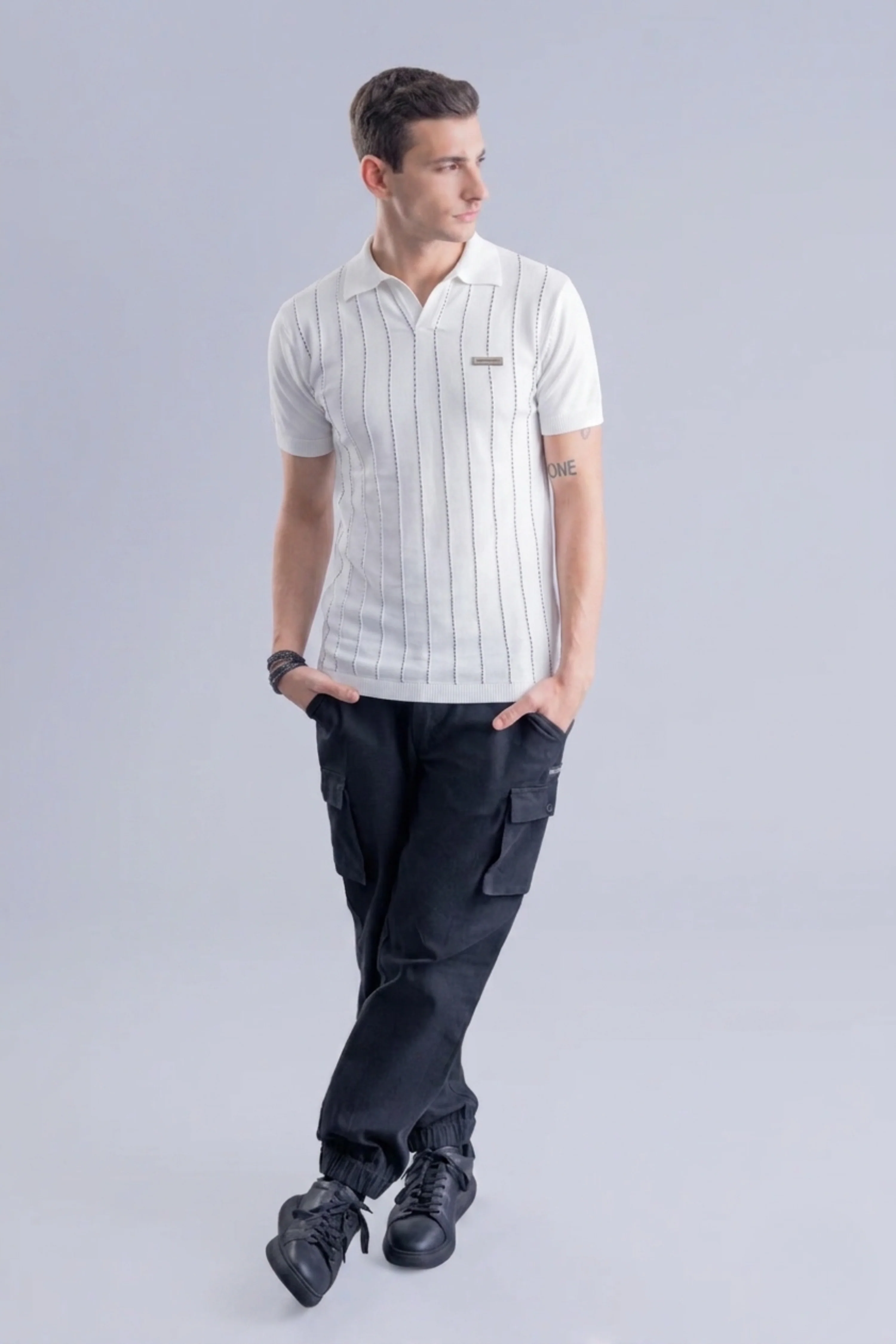 Ivory Crest White Regular Fit Polo - Image 5