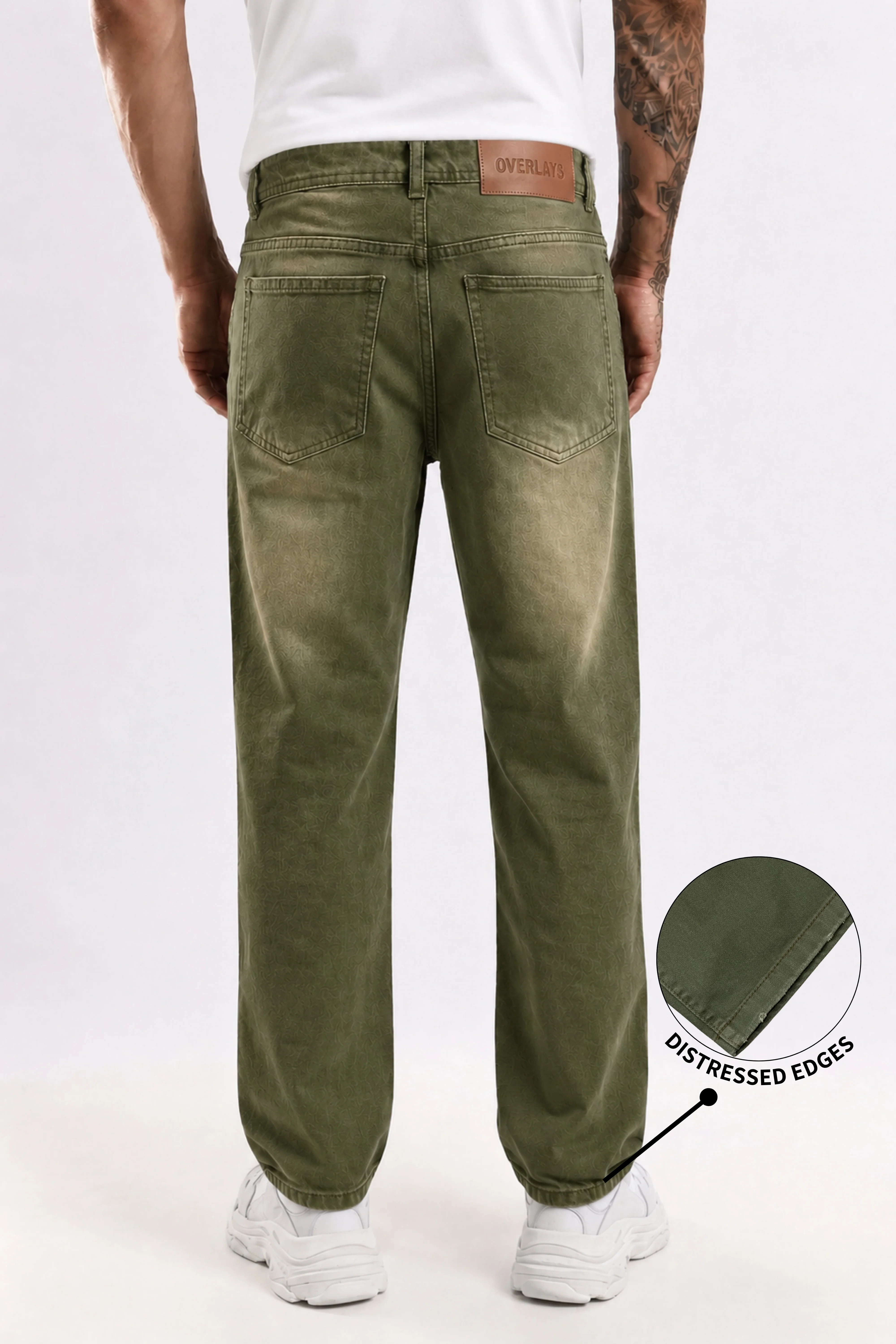 Ivy Wash Green Distressed Baggy Denim - Image 5
