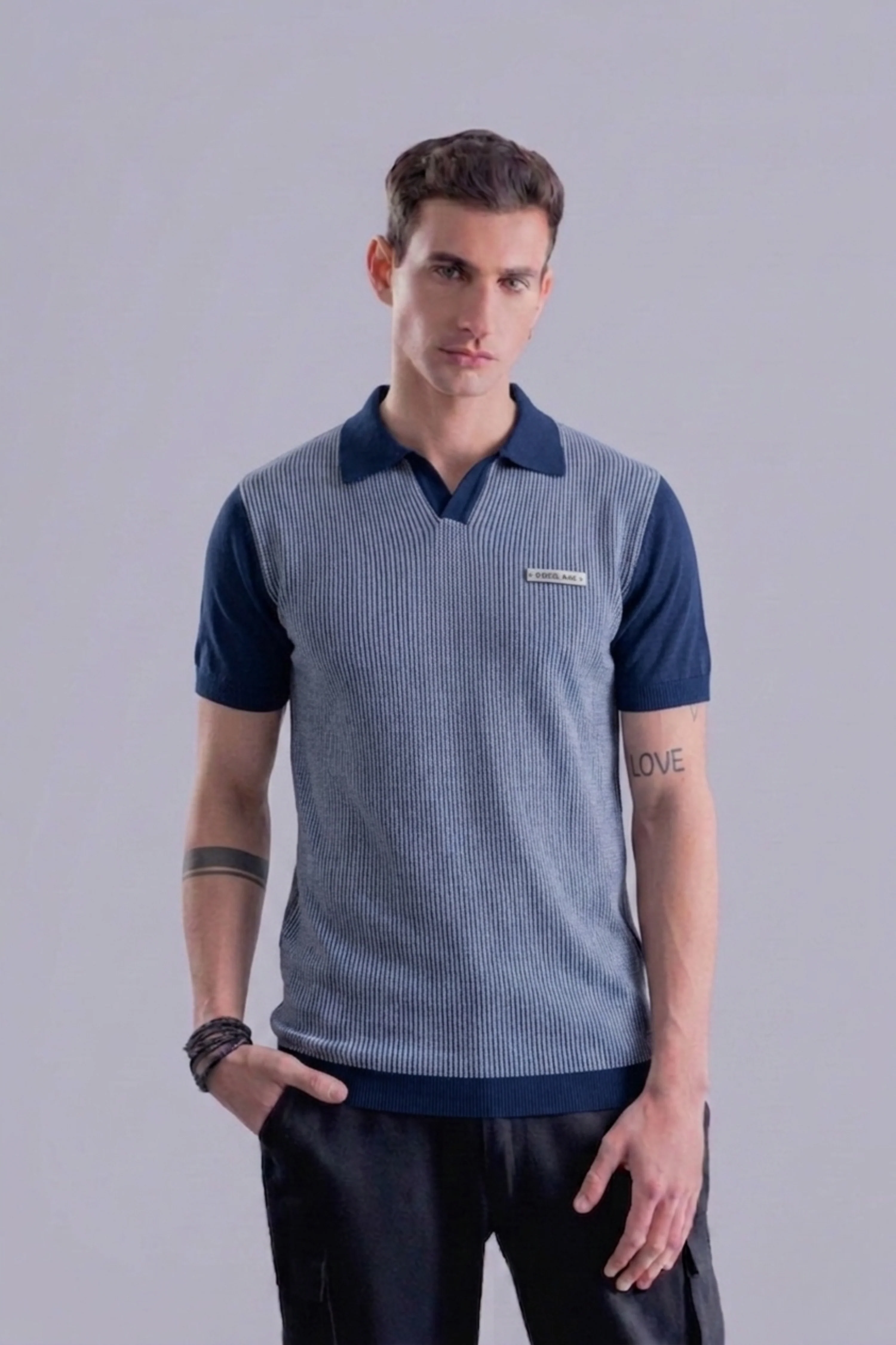 Midnight Slate Navy Regular Fit Polo