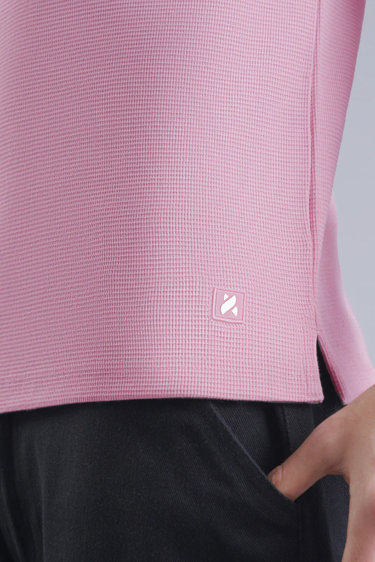 Off-Grid Polo Tshirt - Blush - Image 4