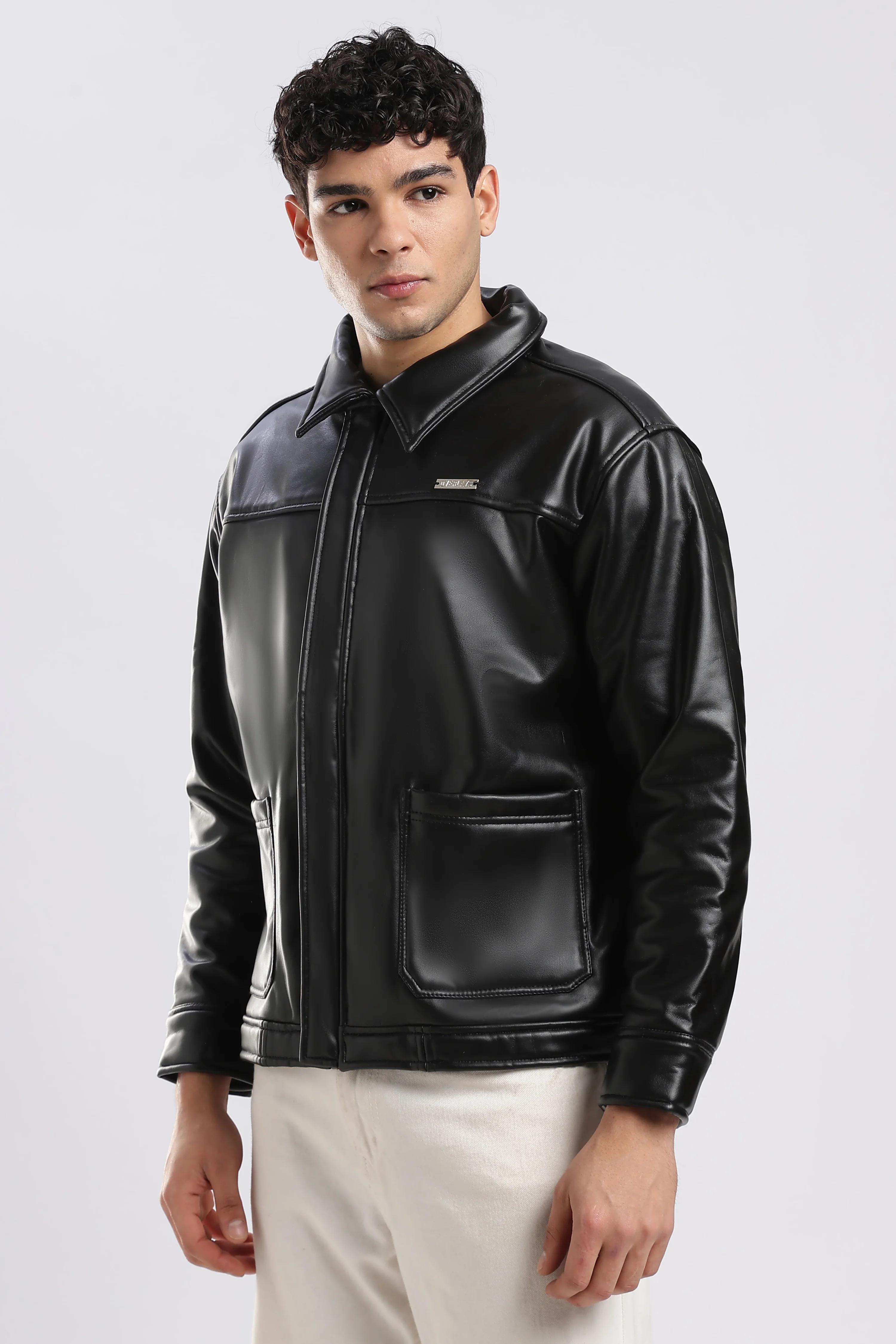 Raven Miler Faux Leather Jacket - Image 15