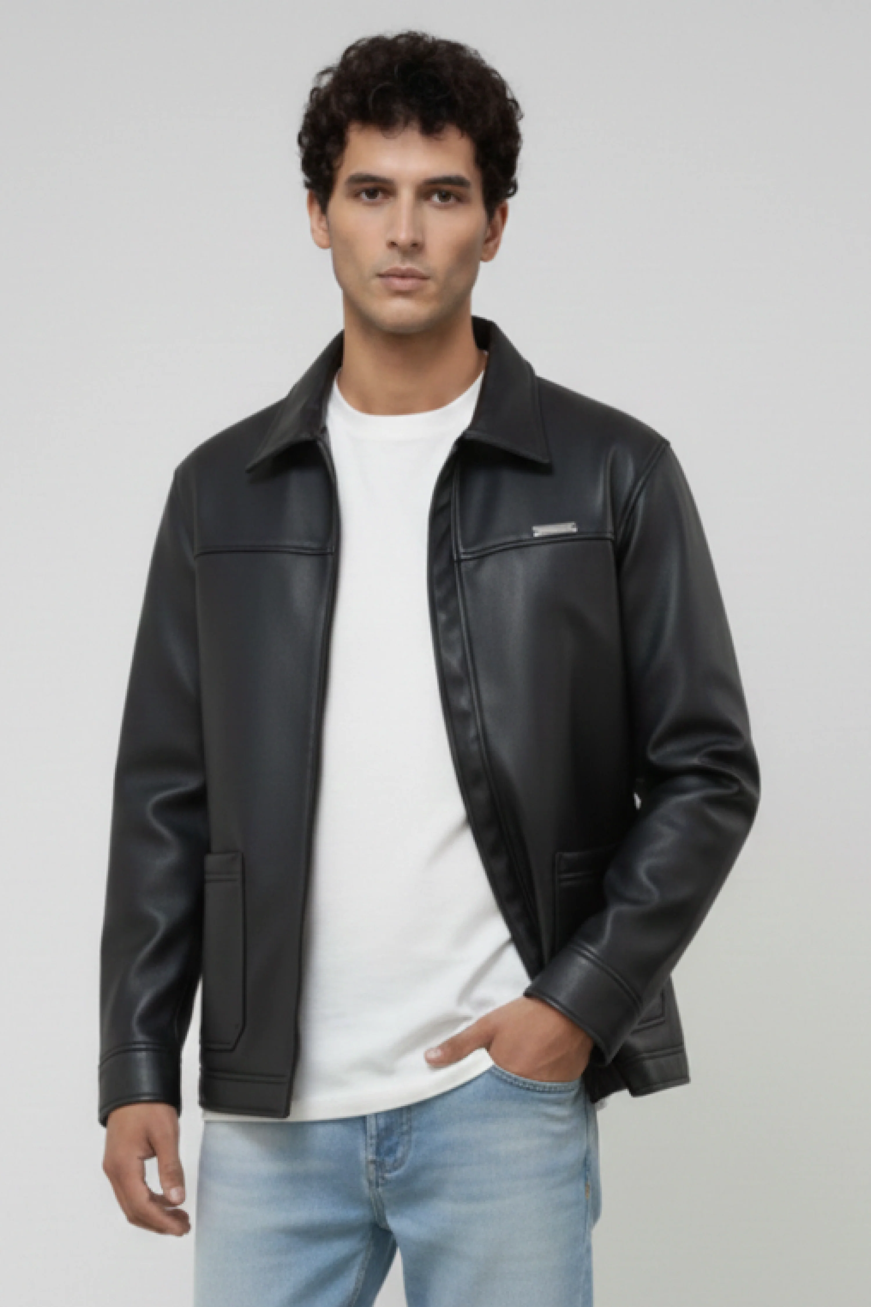 Raven Miler Faux Leather Jacket - Image 3