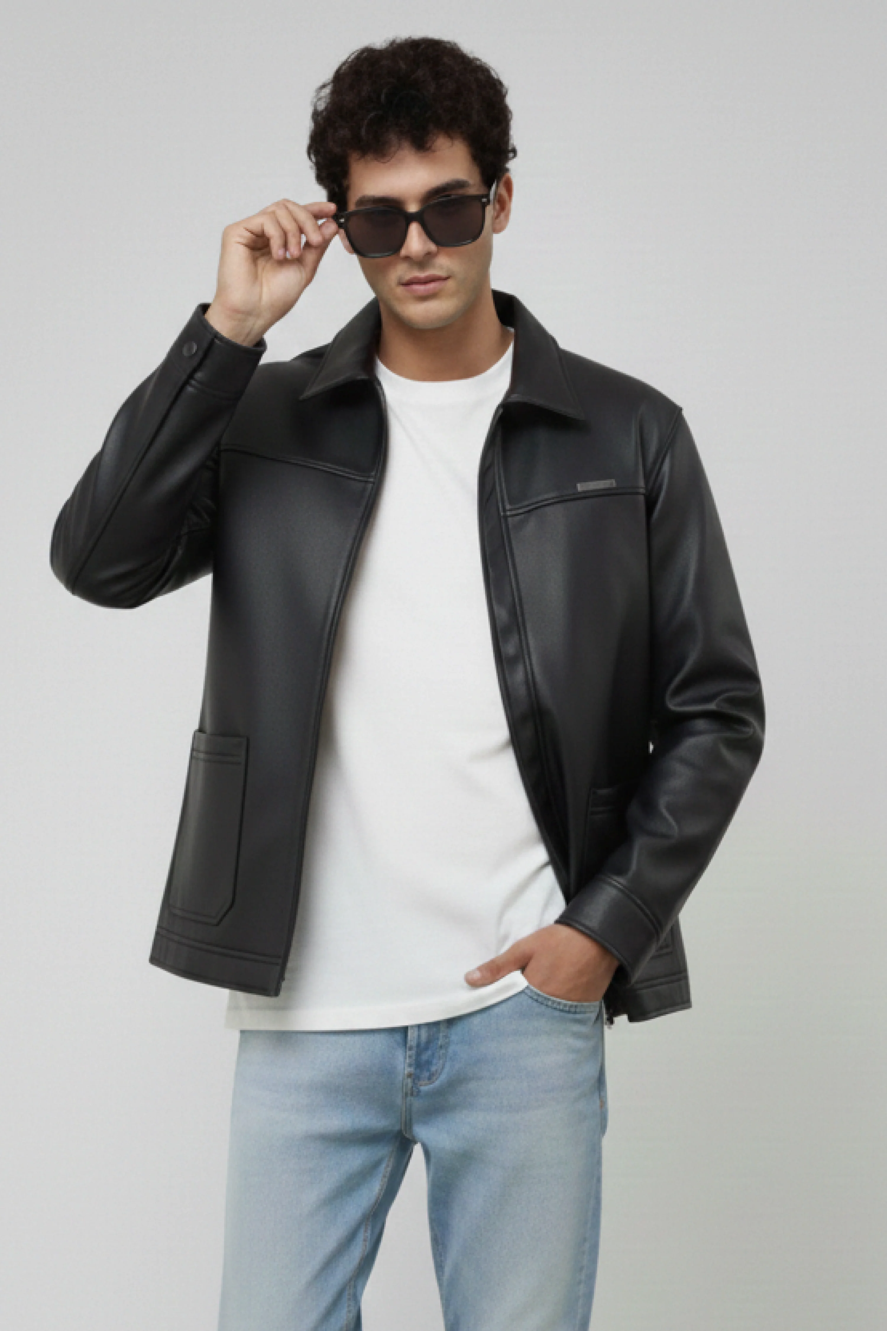Raven Miler Faux Leather Jacket - Image 7