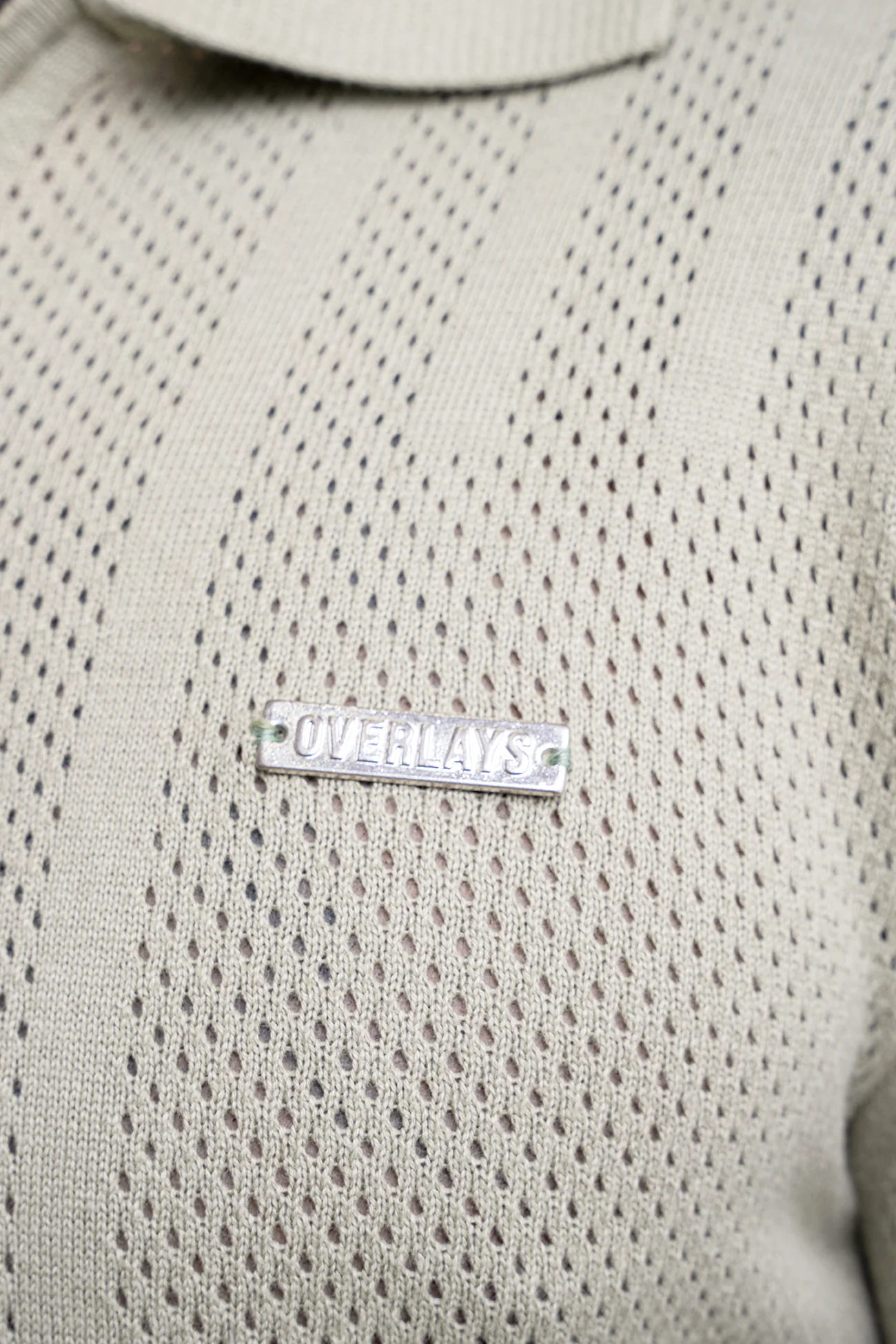 Sage Green Textured Polo T-Shirt - Image 4
