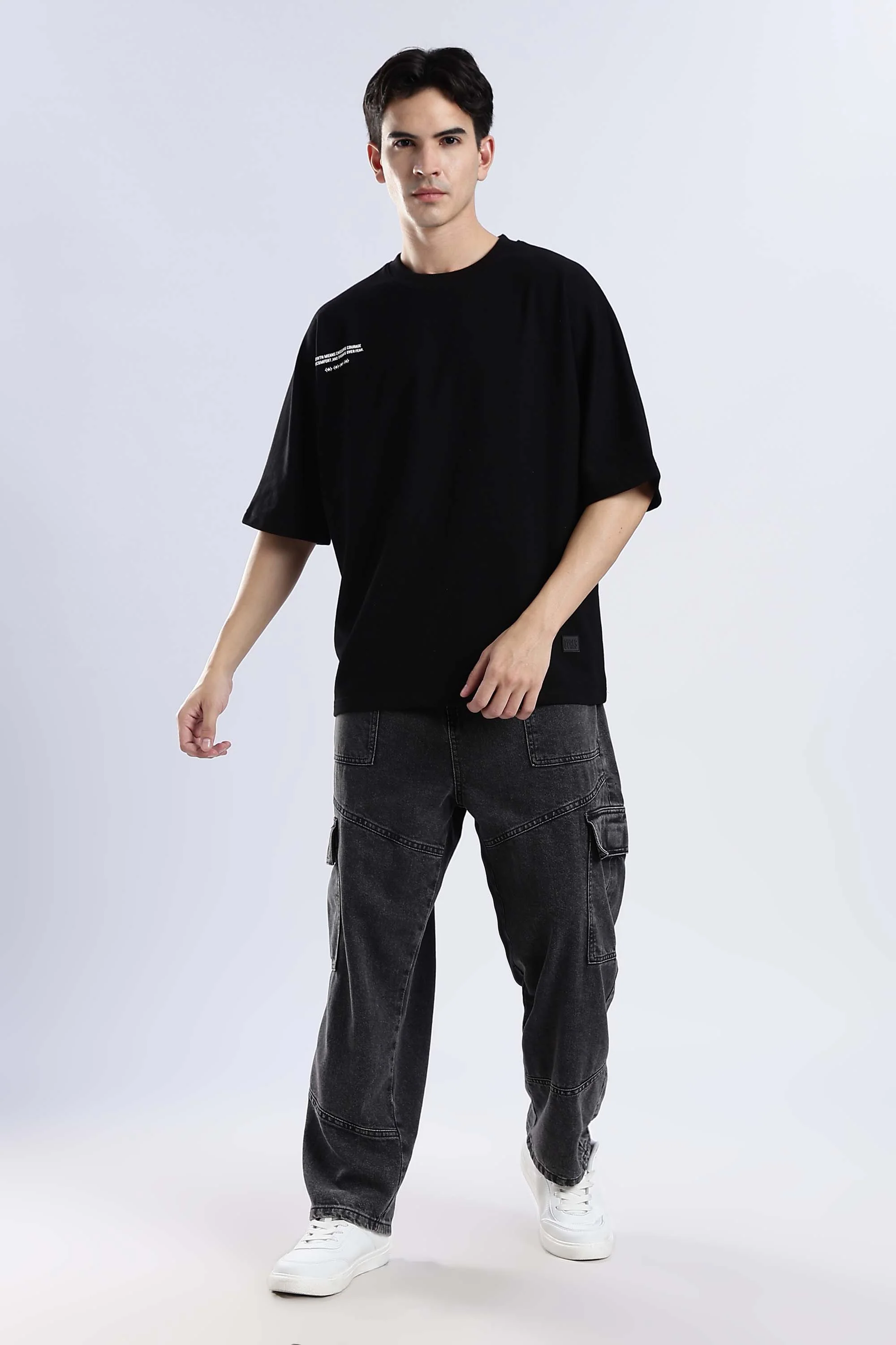 Shadow Wings Black Oversized T-Shirt - Image 14