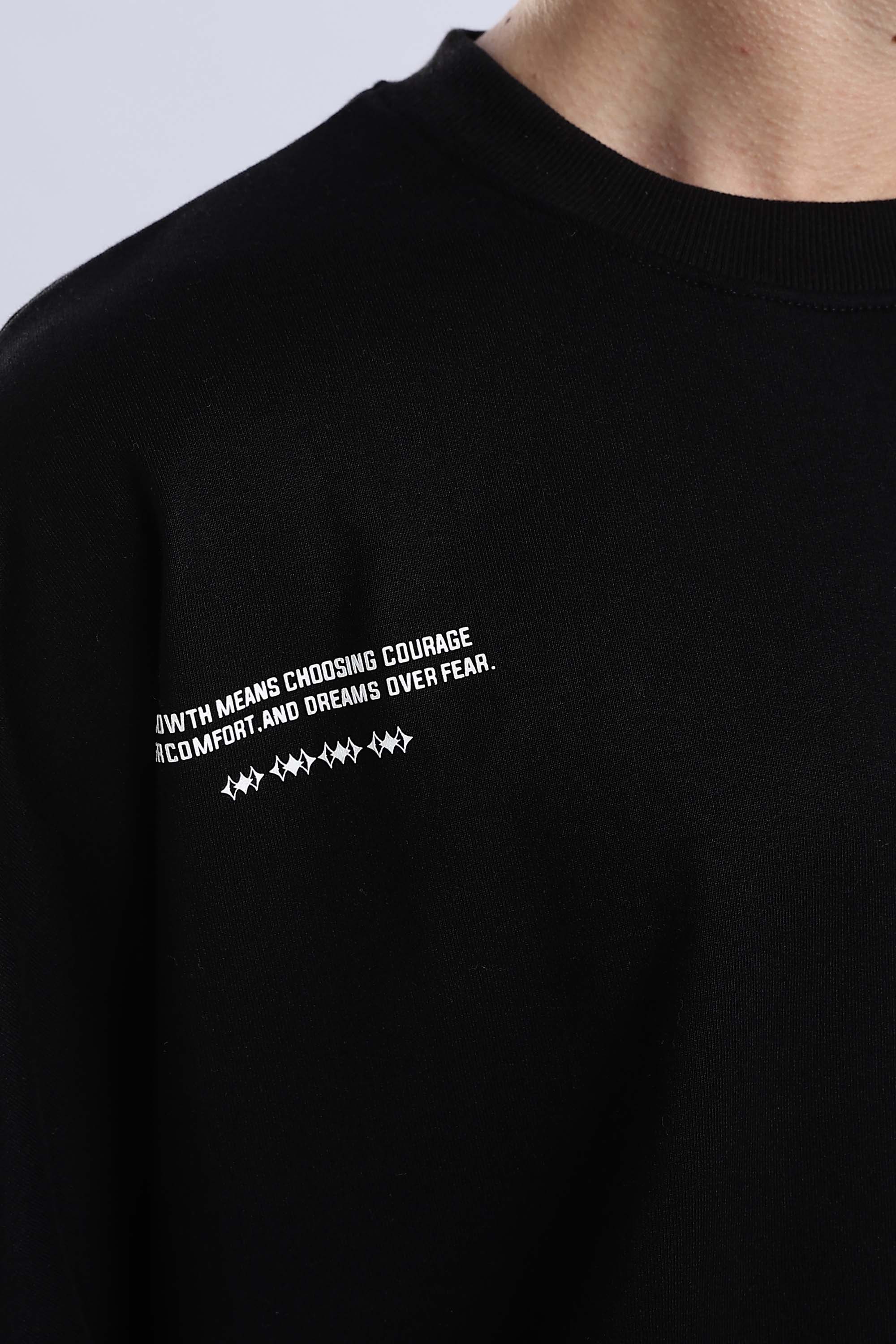 Shadow Wings Black Oversized T-Shirt - Image 4