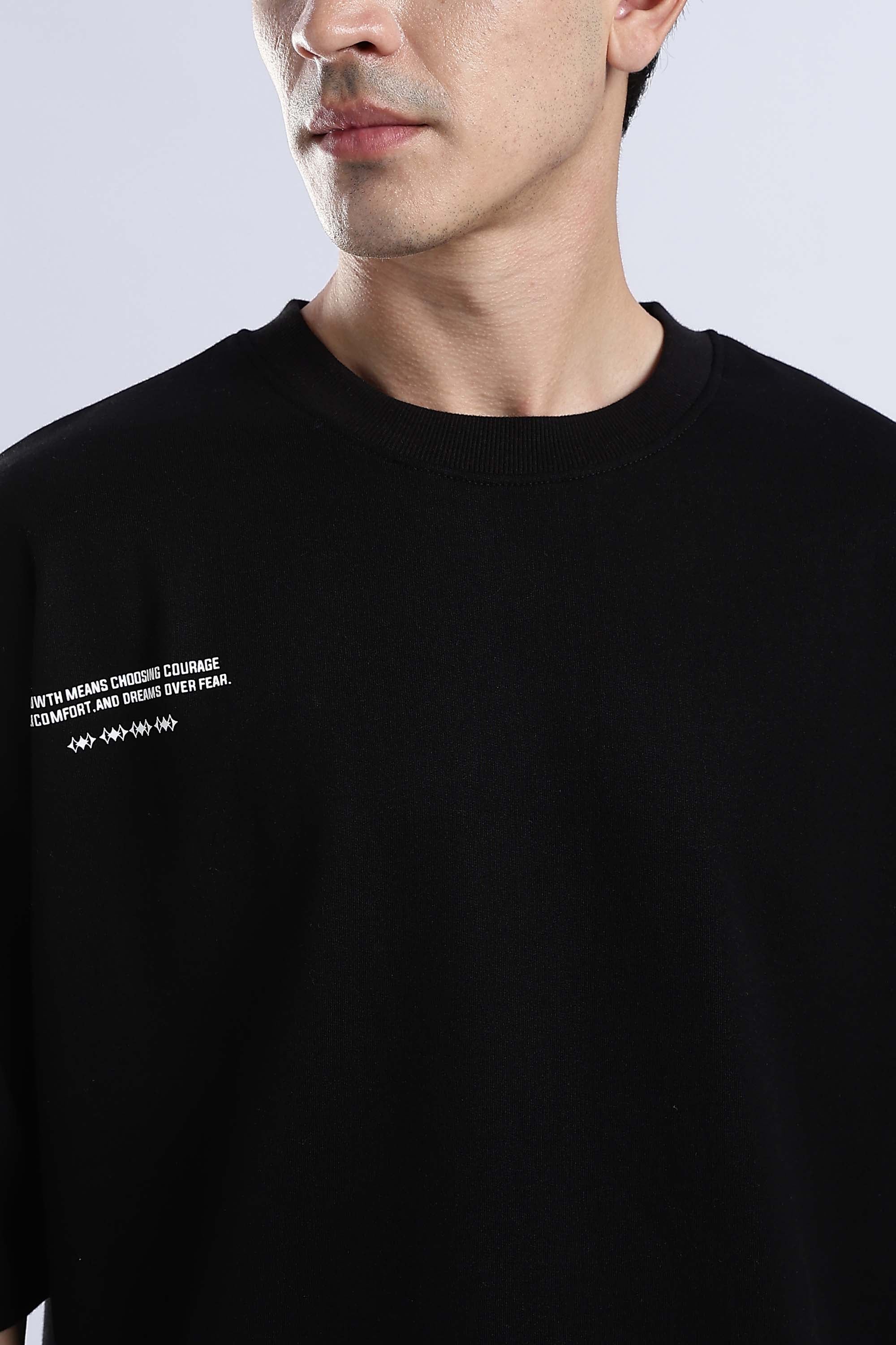 Shadow Wings Black Oversized T-Shirt - Image 9