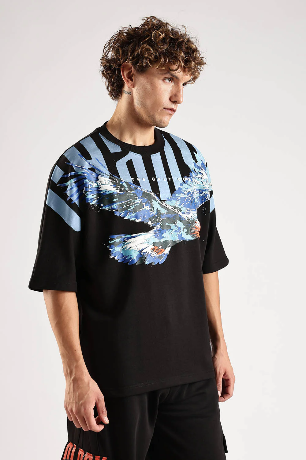 Sky Walker Black Oversized T-Shirt - Image 4