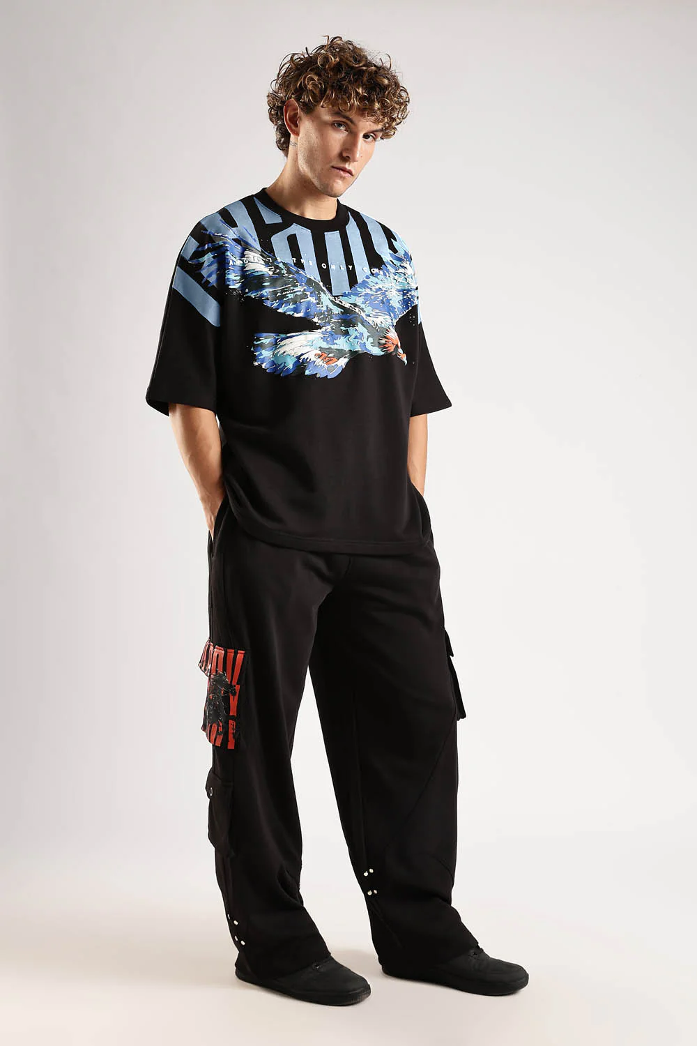 Sky Walker Black Oversized T-Shirt - Image 6