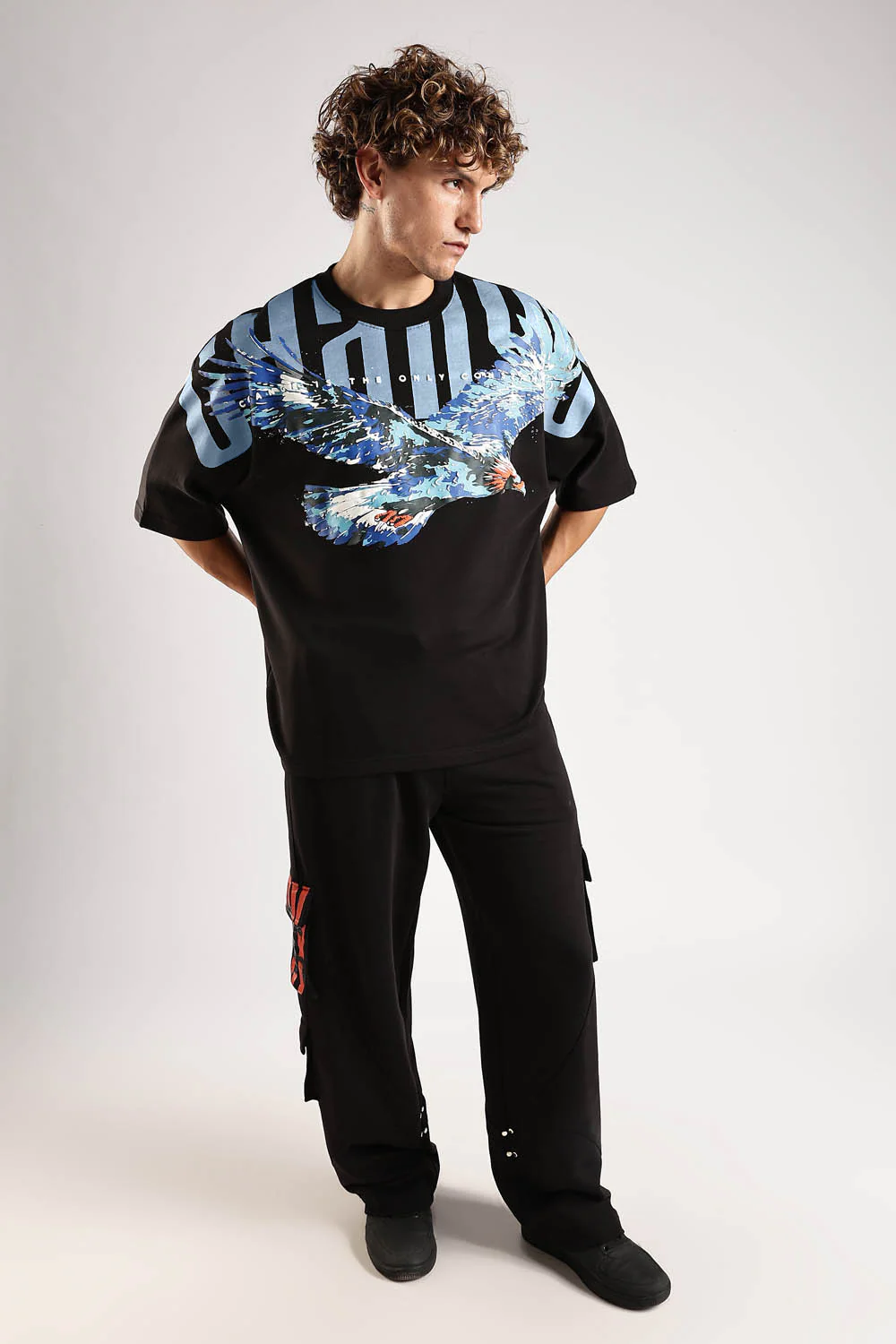 Sky Walker Black Oversized T-Shirt - Image 8