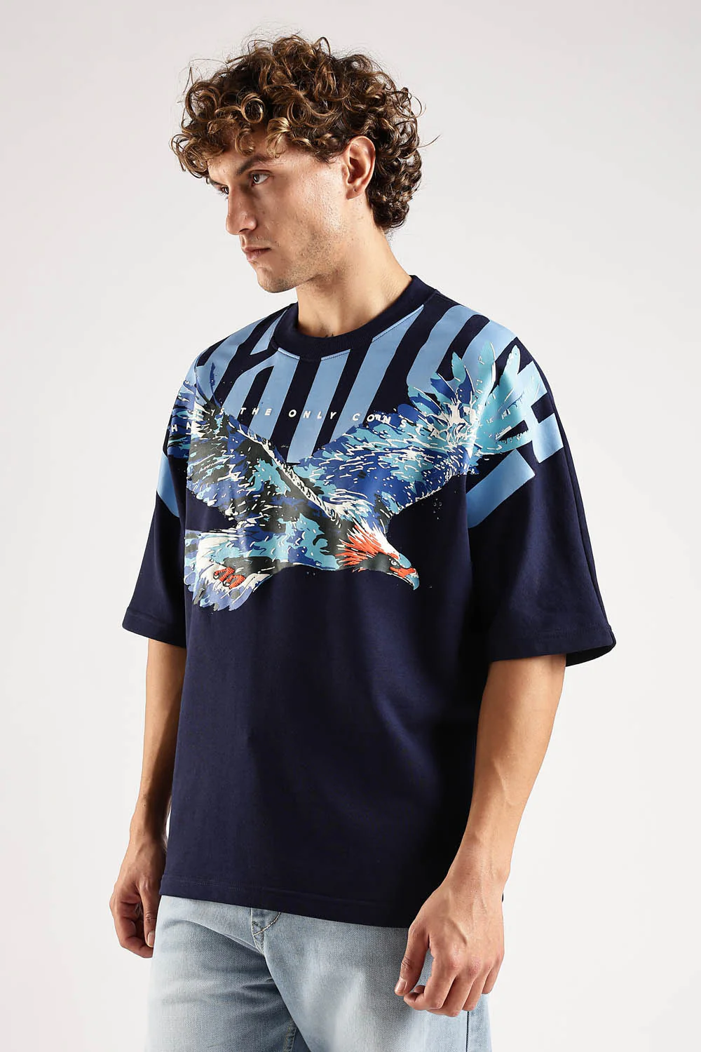 Sky Walker Navy Oversized T-Shirt - Image 13