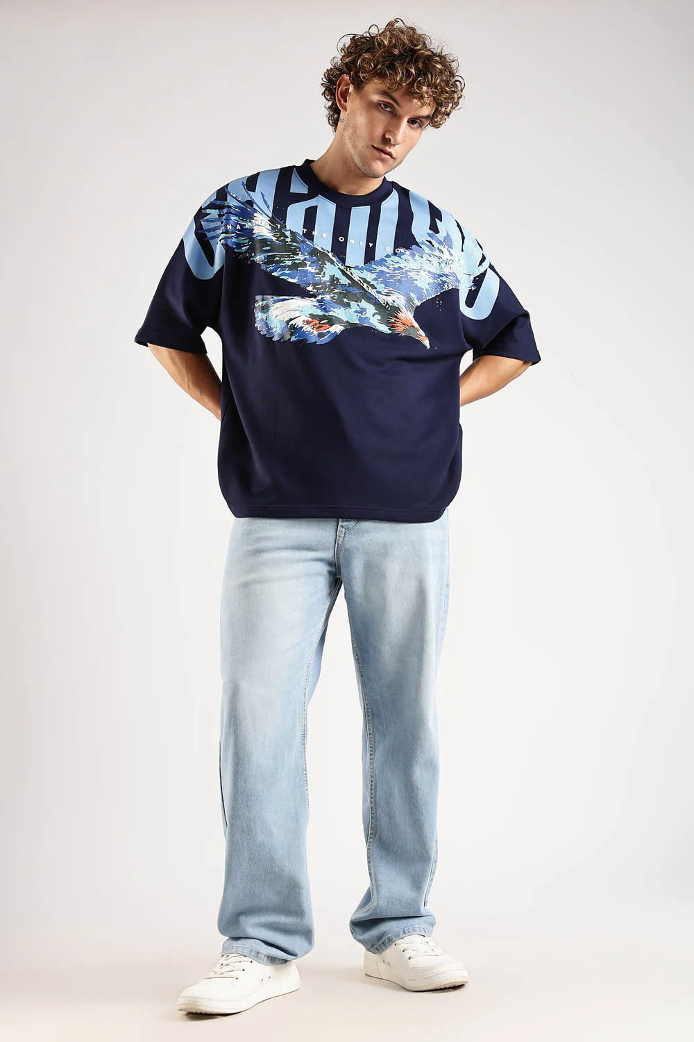 Sky Walker Navy Oversized T-Shirt - Image 9