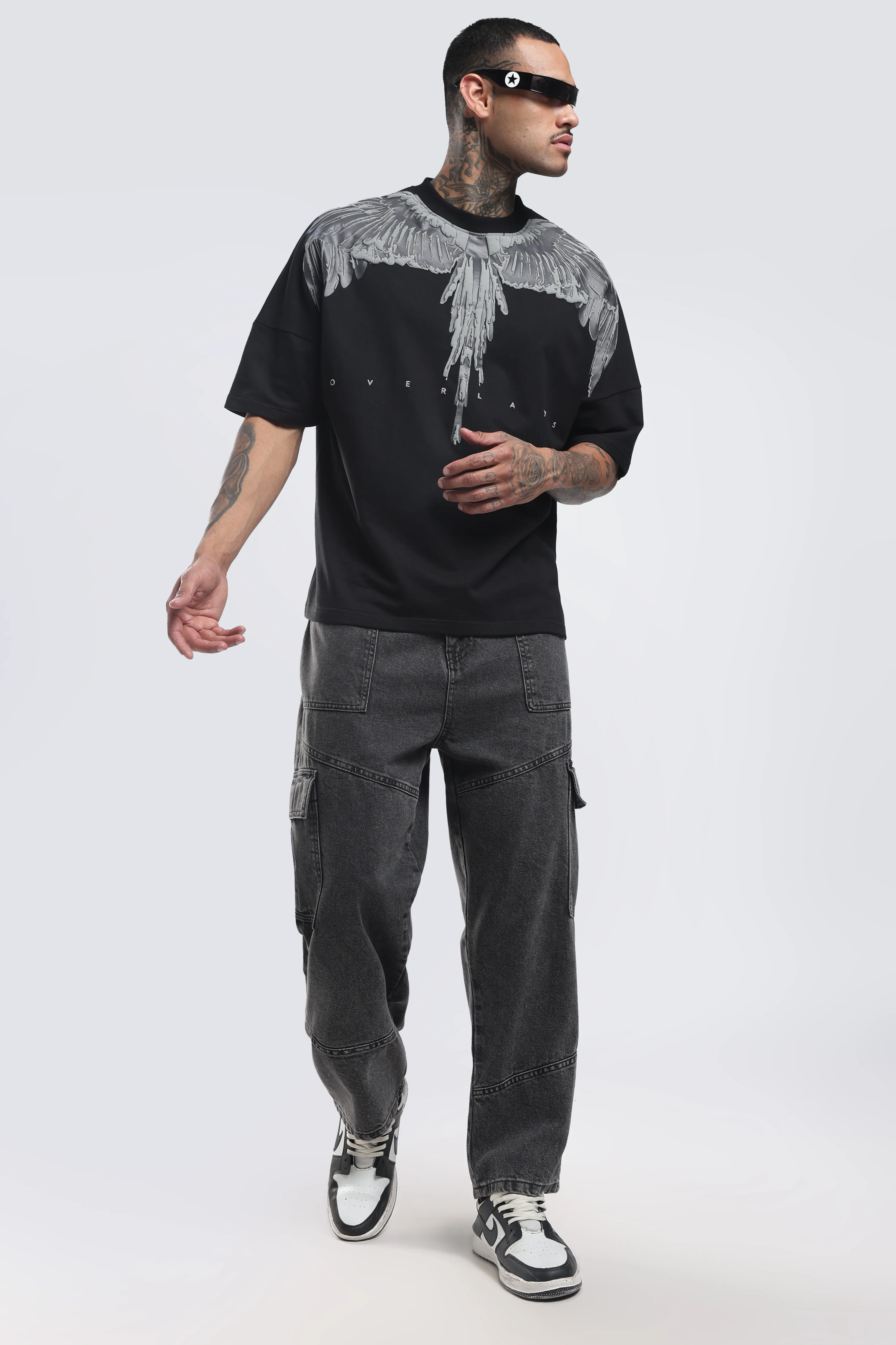 Streak Black Oversized T-shirt - Image 4