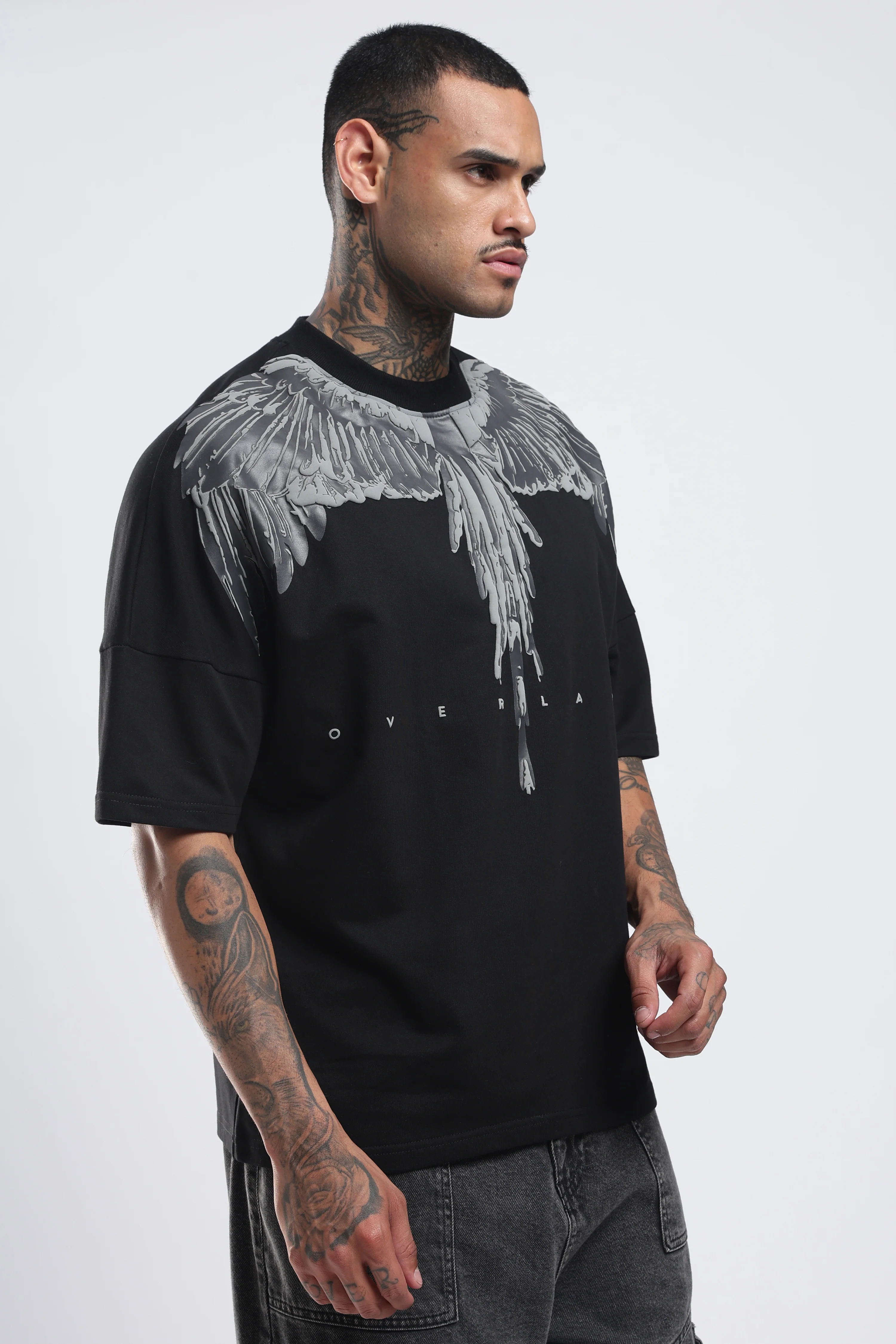 Streak Black Oversized T-shirt - Image 8