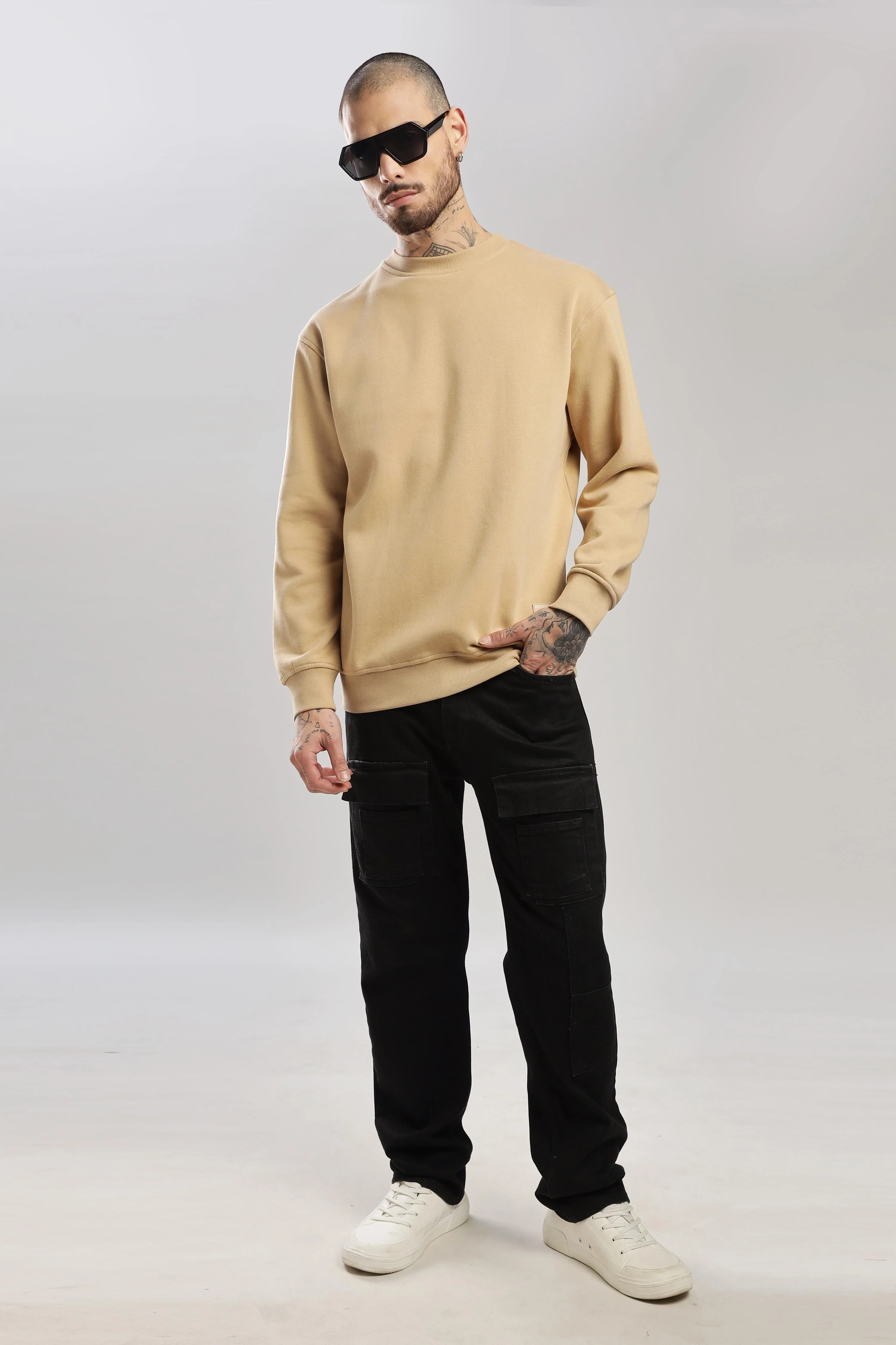 Tan Oversized Sweatshirt - Image 10