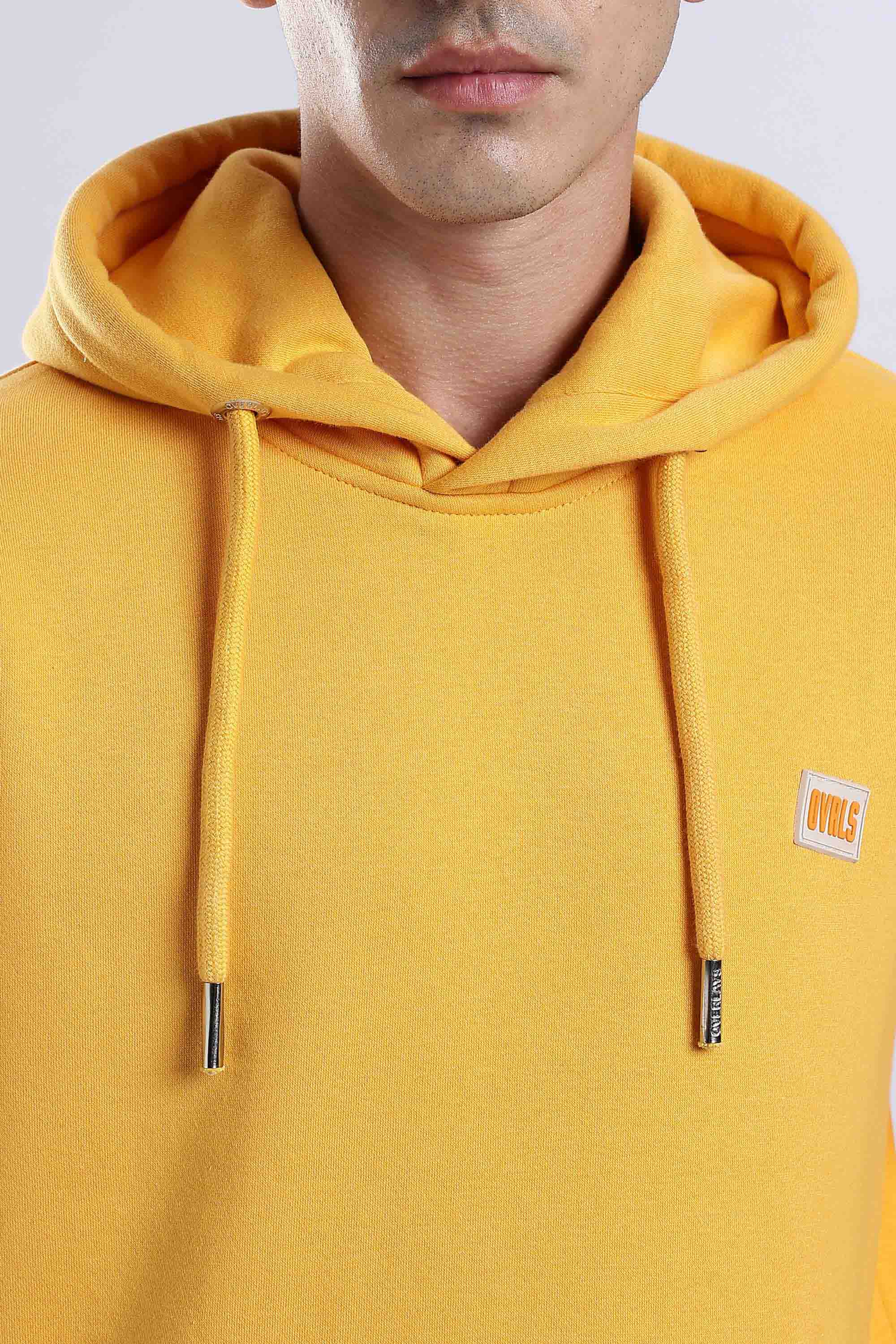 Yellow Plain Hoodie - Image 8