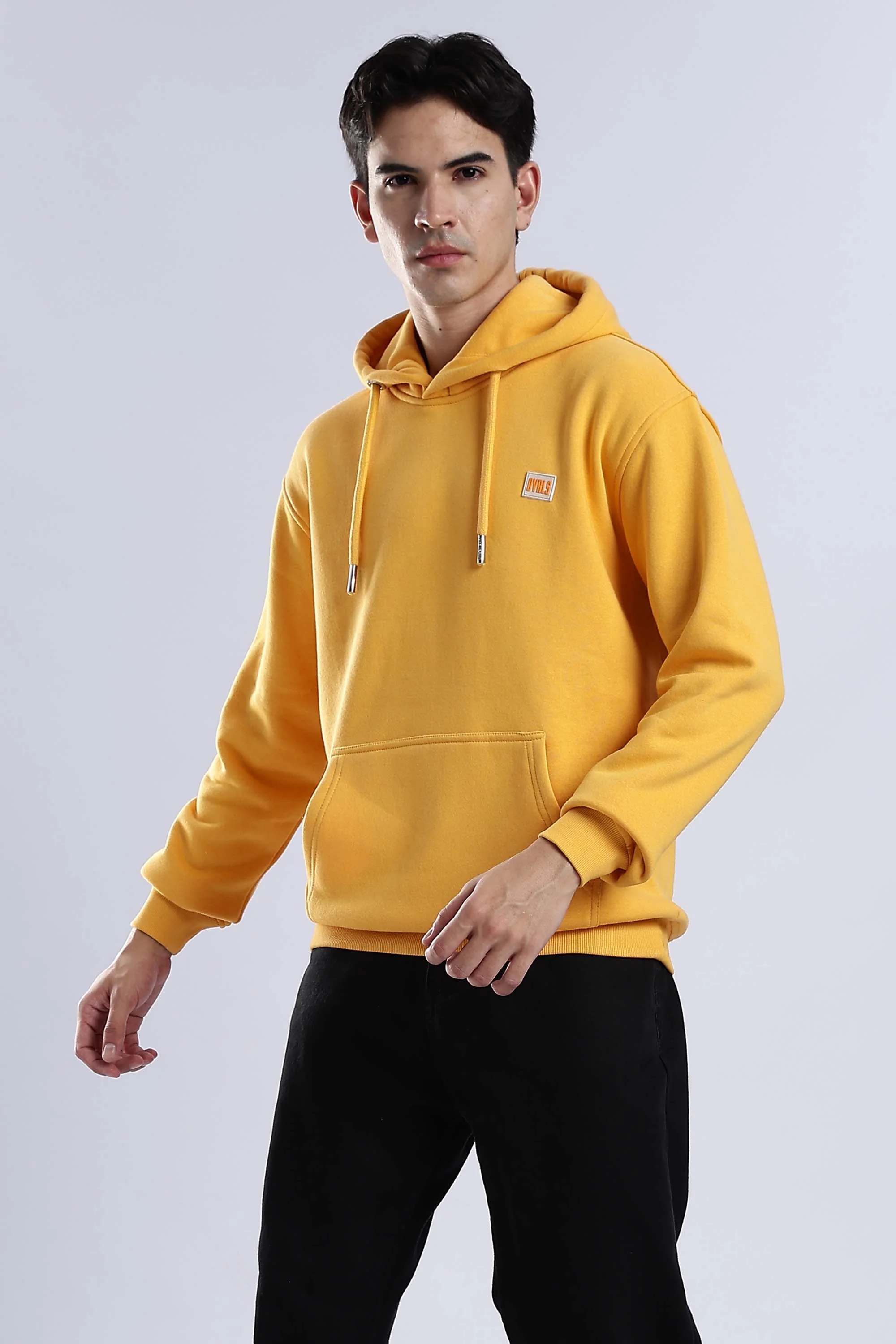 Yellow Plain Hoodie - Image 9